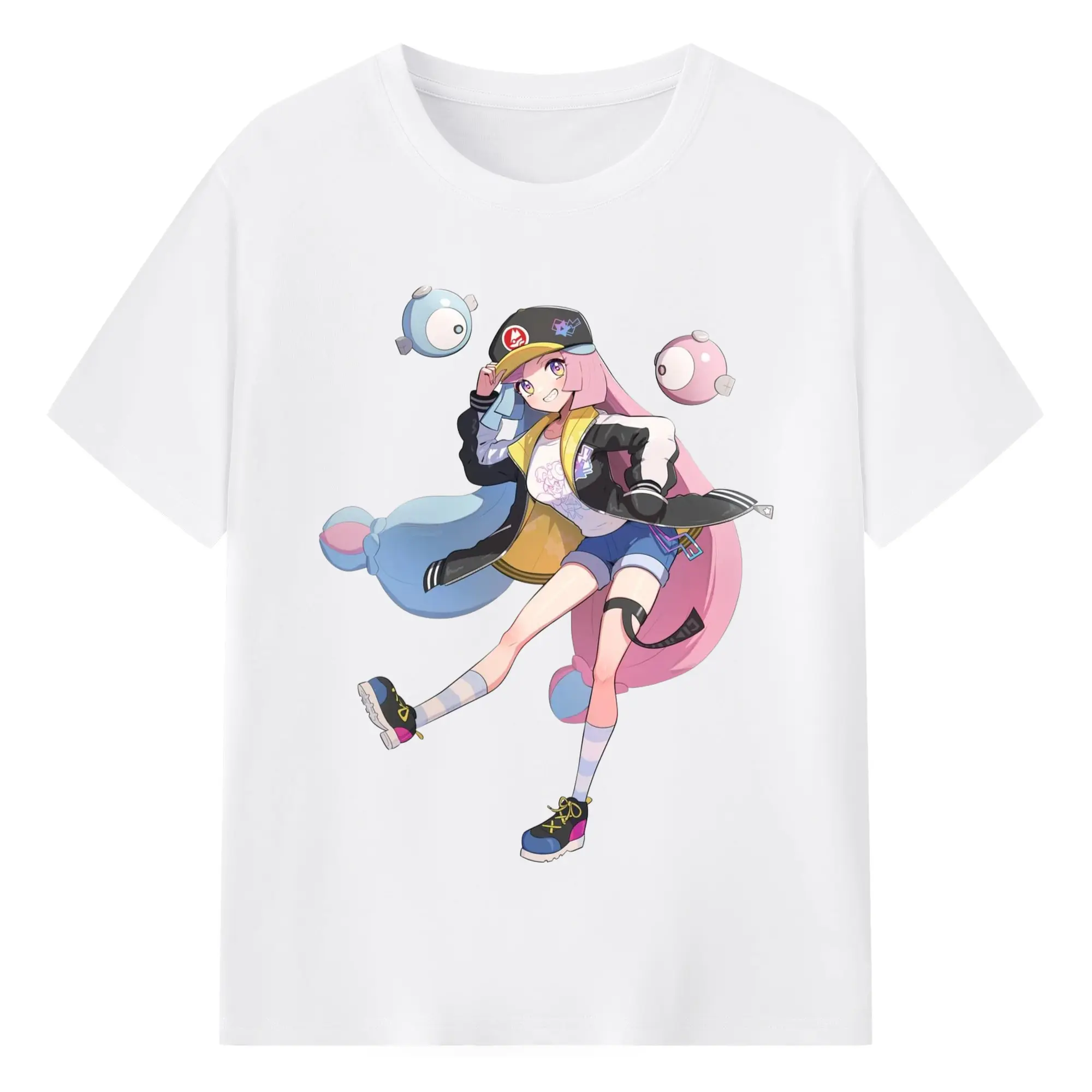 Pokemon Iono graphic shirt - 180g Cotton T-Shirt With Front Heat Transfer Print – Soft, Lightweight, Fitted Design – Comfortable Casual Wear For Sports & Everyday Use