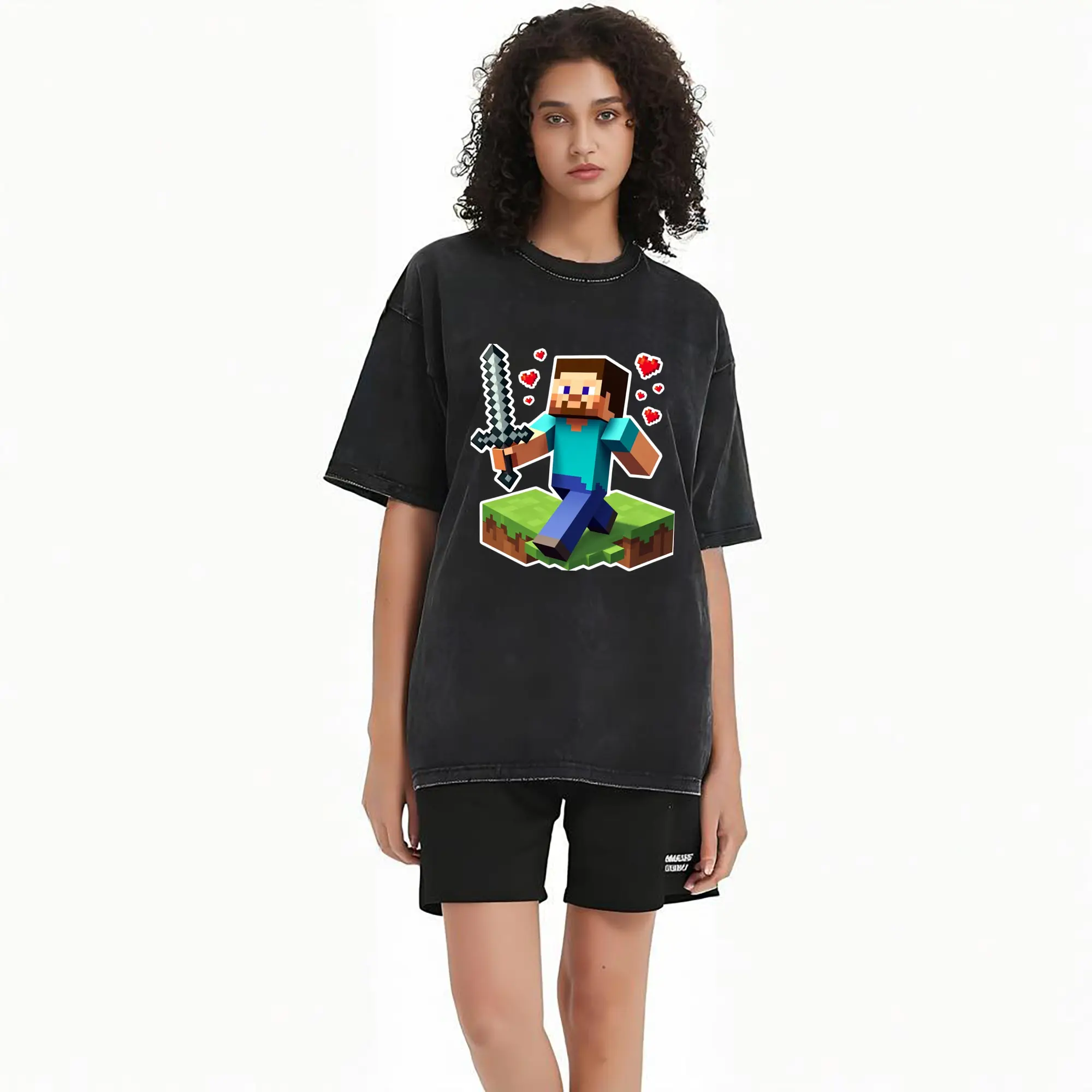 minecraft steve art shirt