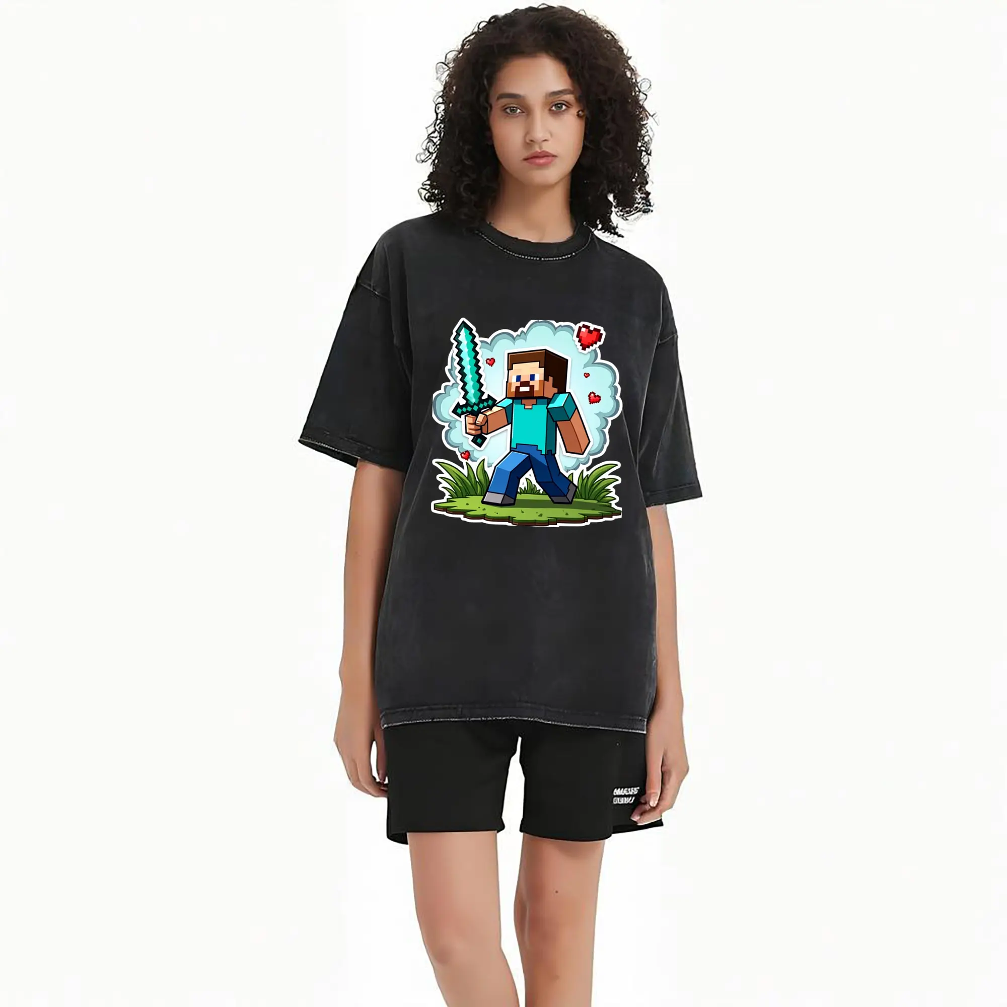 minecraft steve art t-shirt