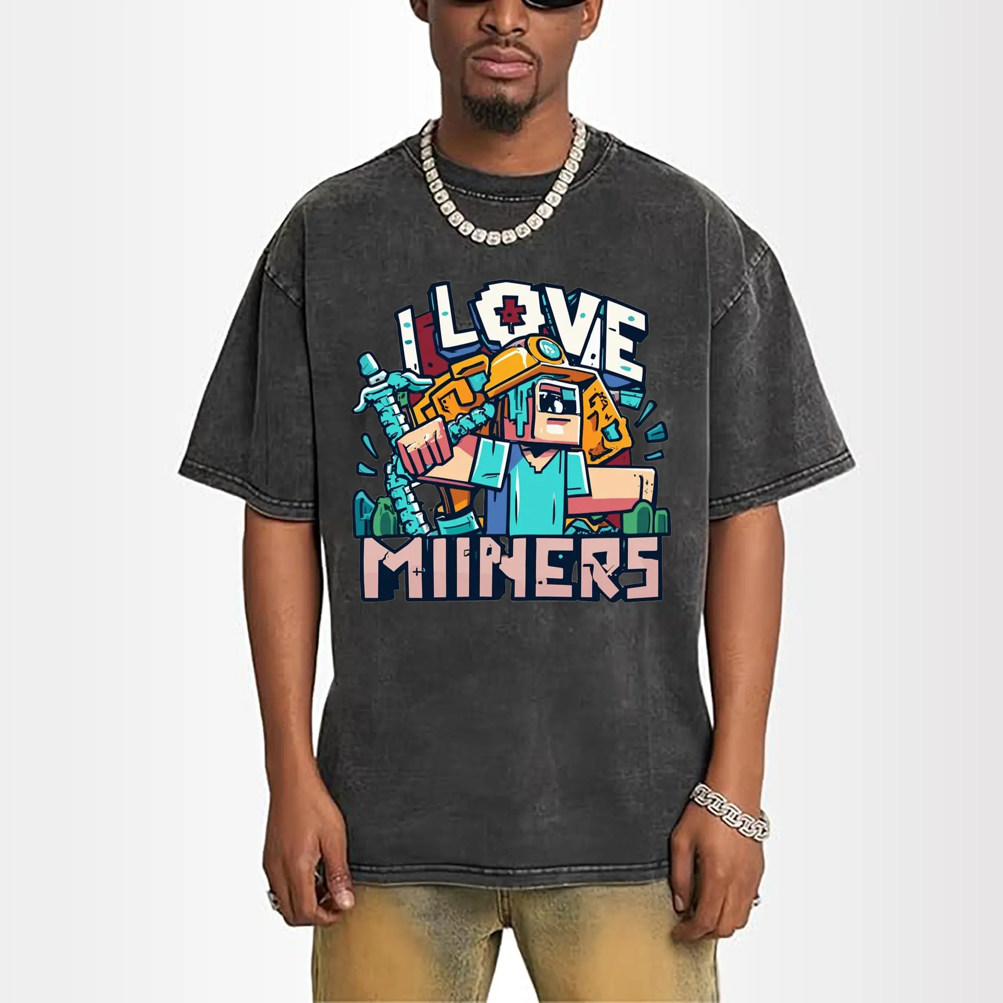 minecraft steve collage t-shirt