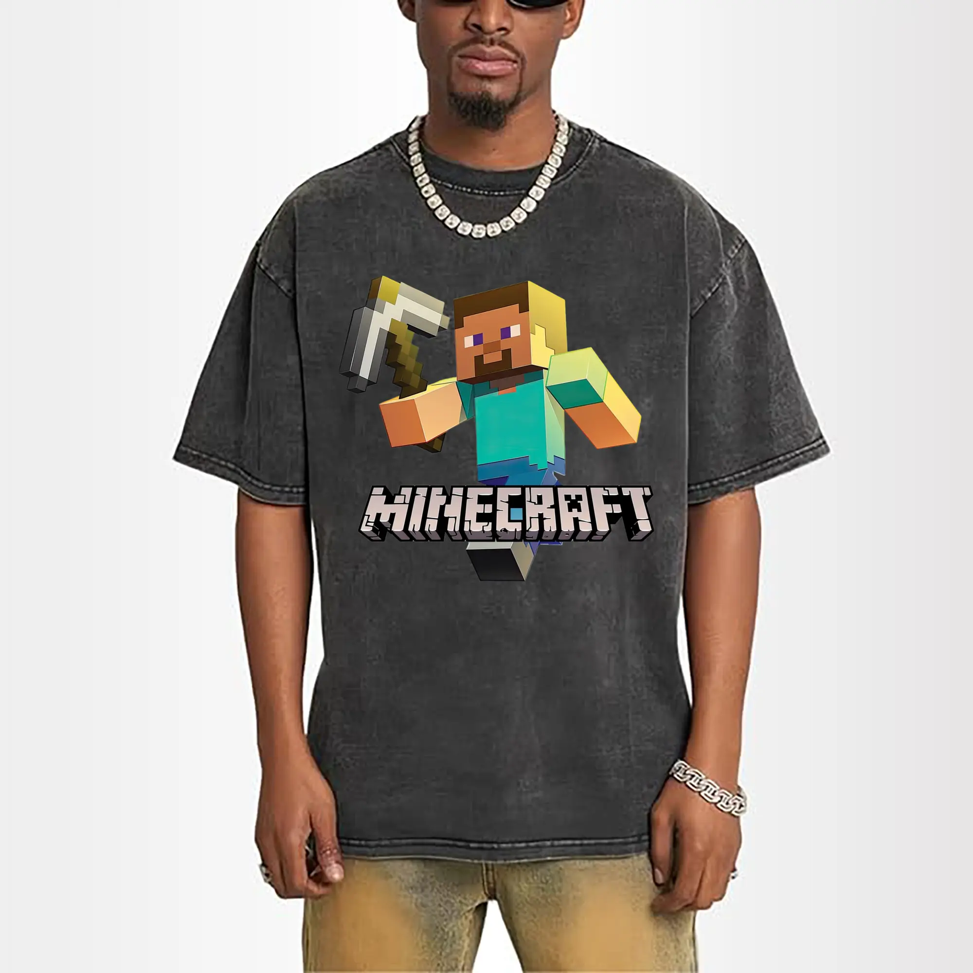 minecraft steve graphic classic shirt