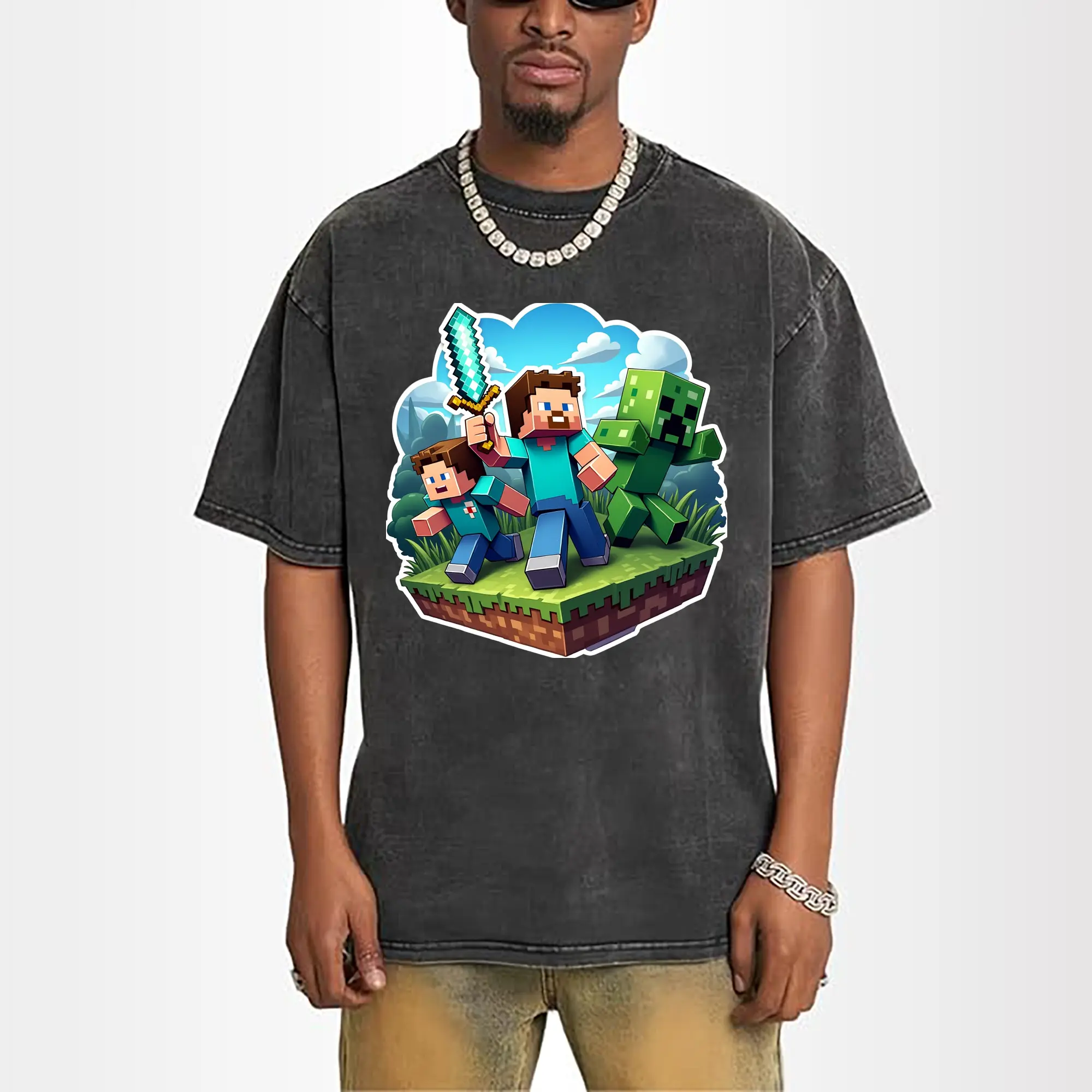 minecraft steve shirt