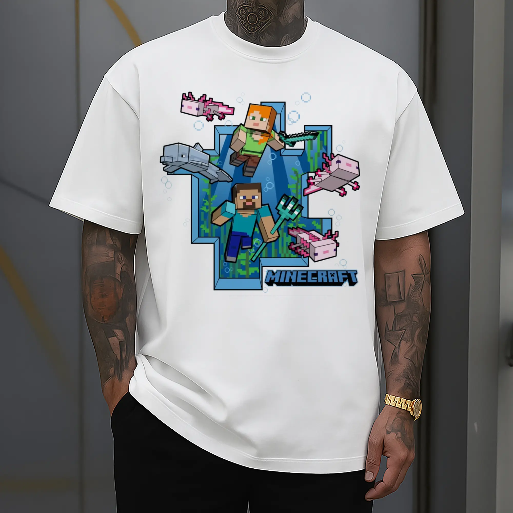 men's minecraft alex t shirt