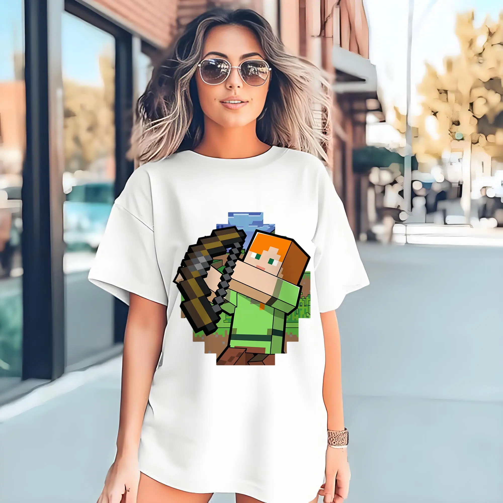 minecraft alex graphic classic t shirt