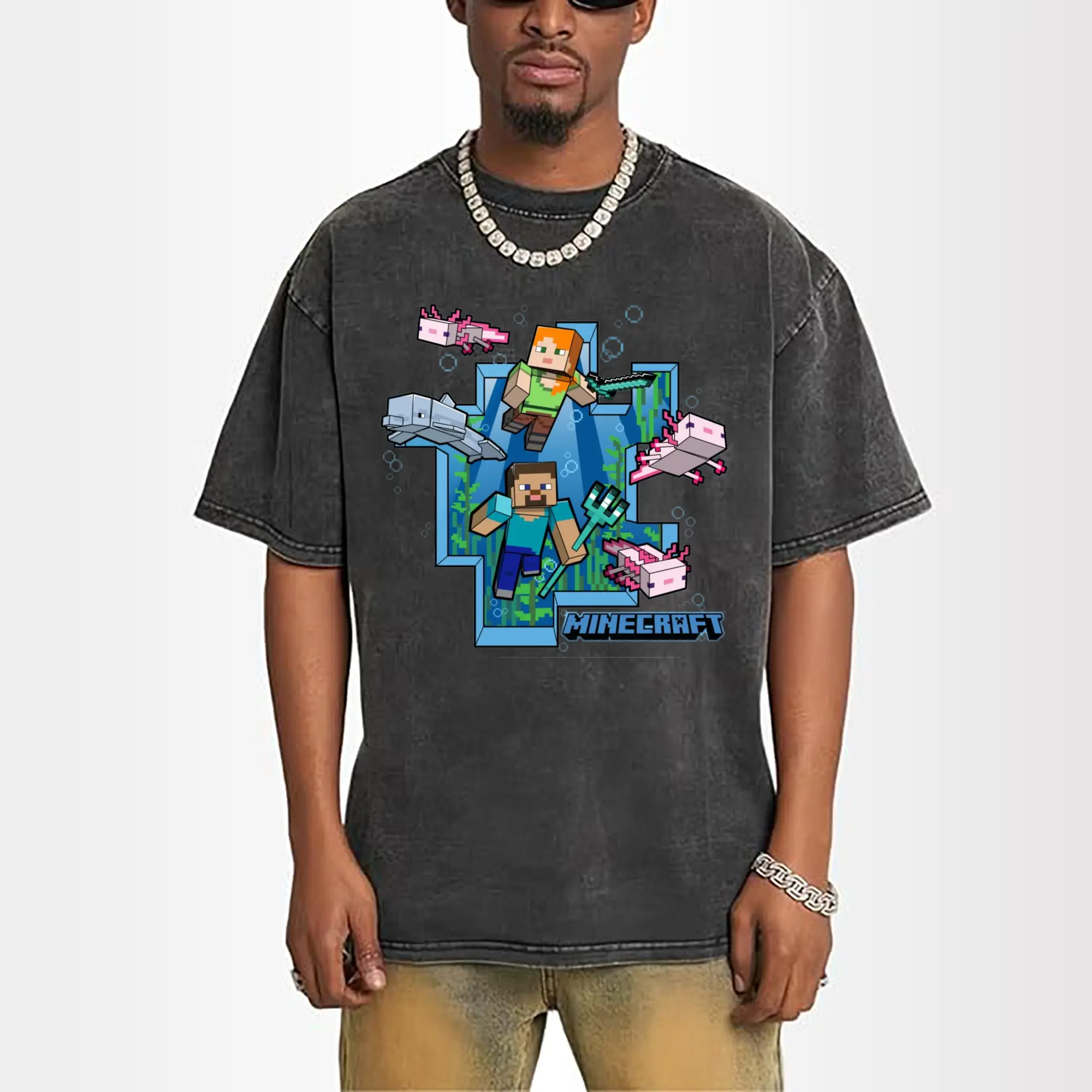 men's minecraft alex t shirt