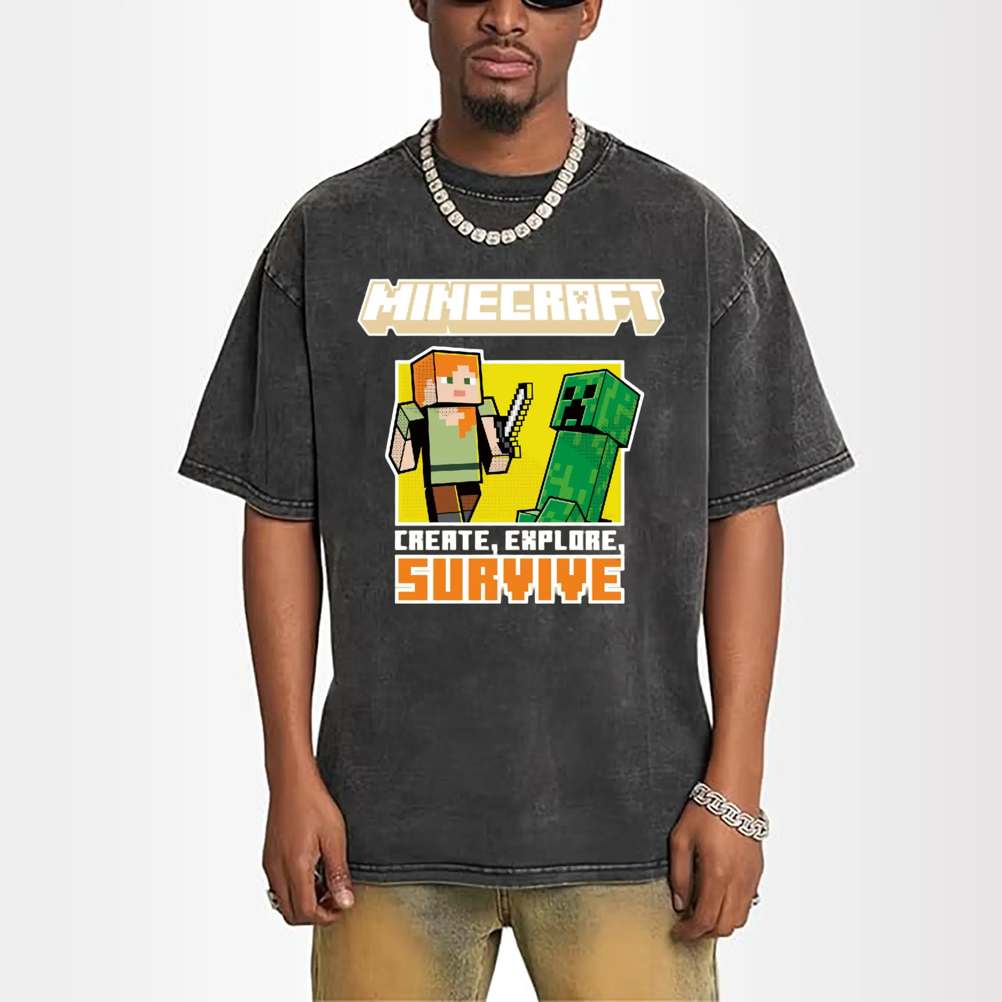men's minecraft alex tee