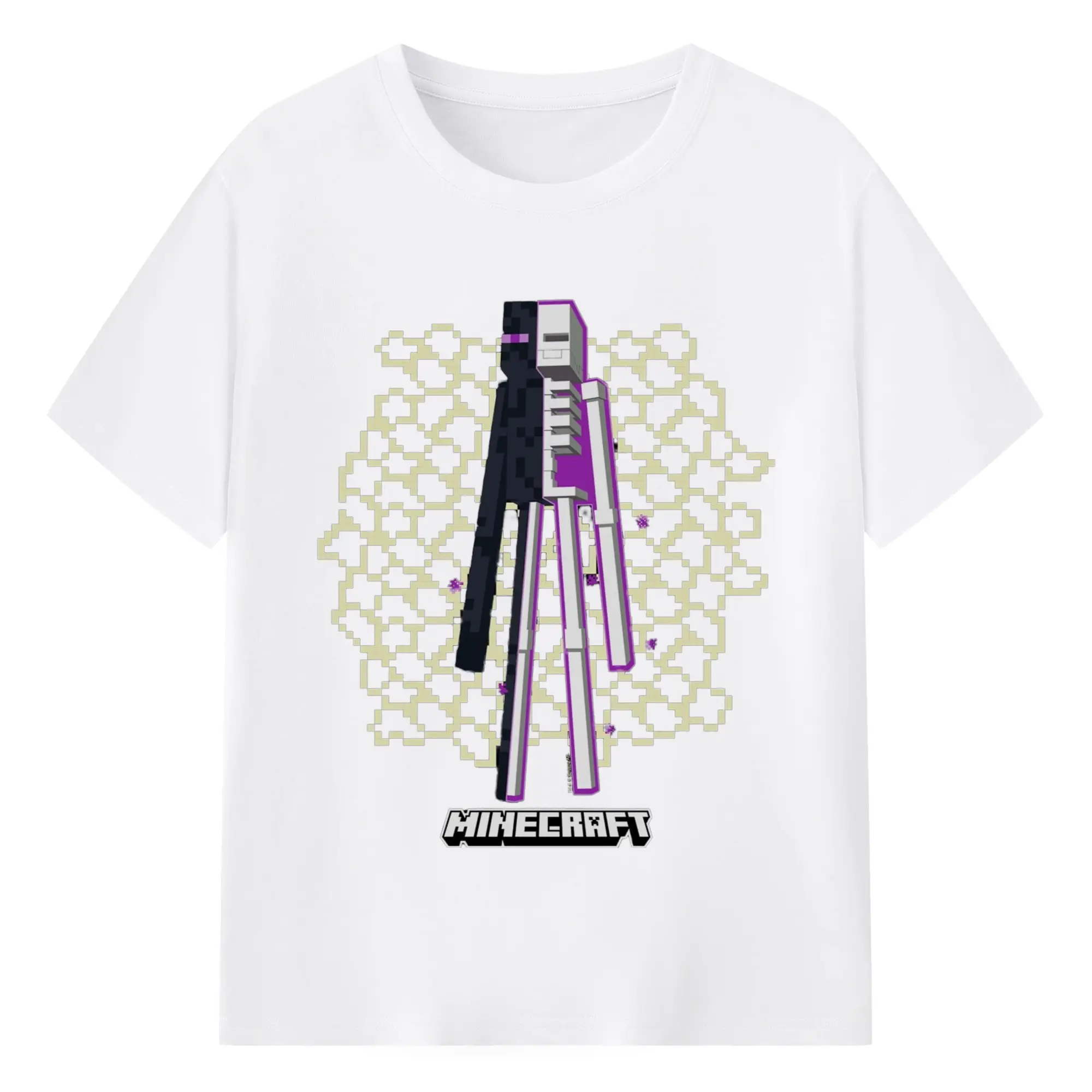 Minecraft enderman graphic t-shirt - 180g Cotton T-Shirt With Front Heat Transfer Print – Soft, Lightweight, Fitted Design – Comfortable Casual Wear For Sports & Everyday Use