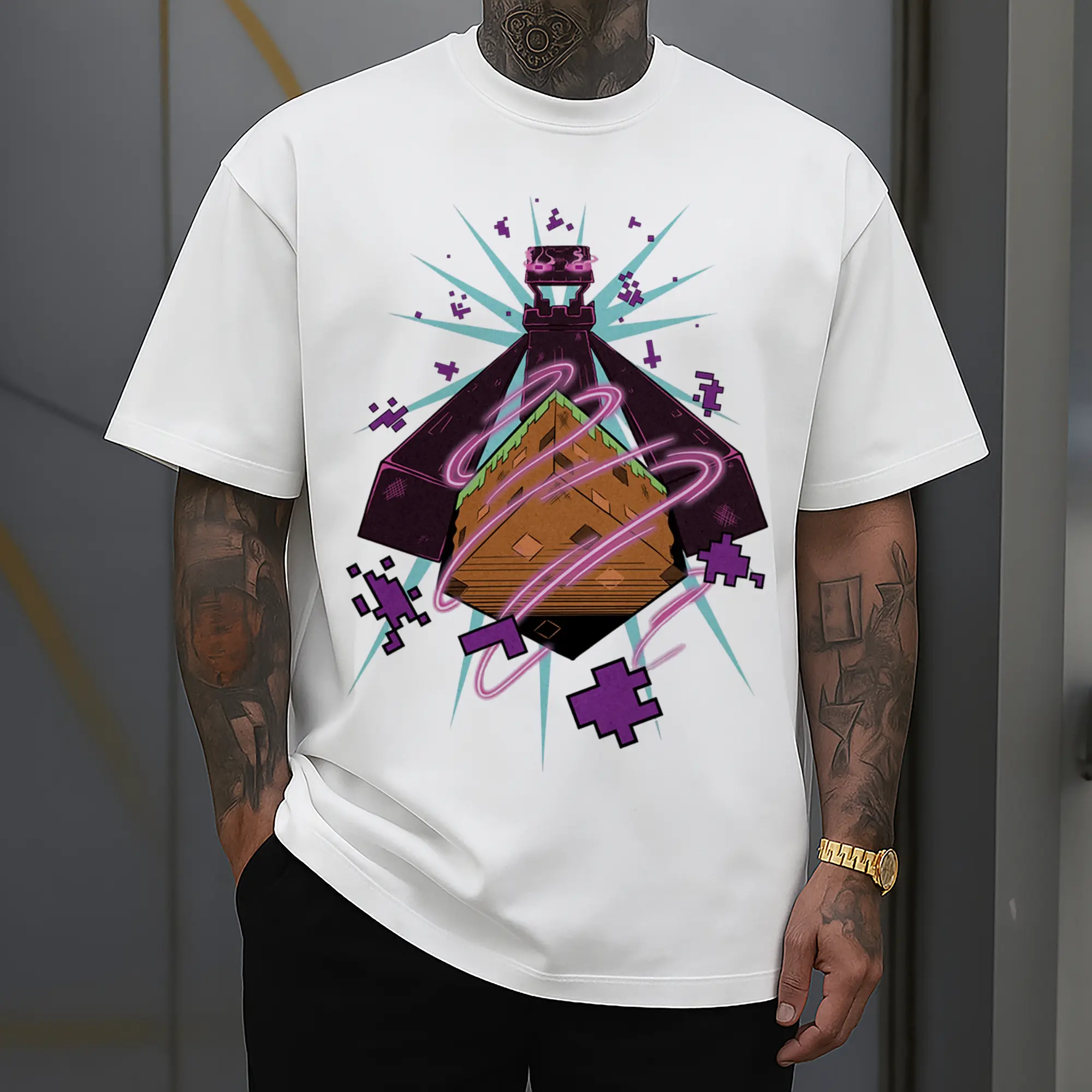 minecraft Enderman cartoon tee