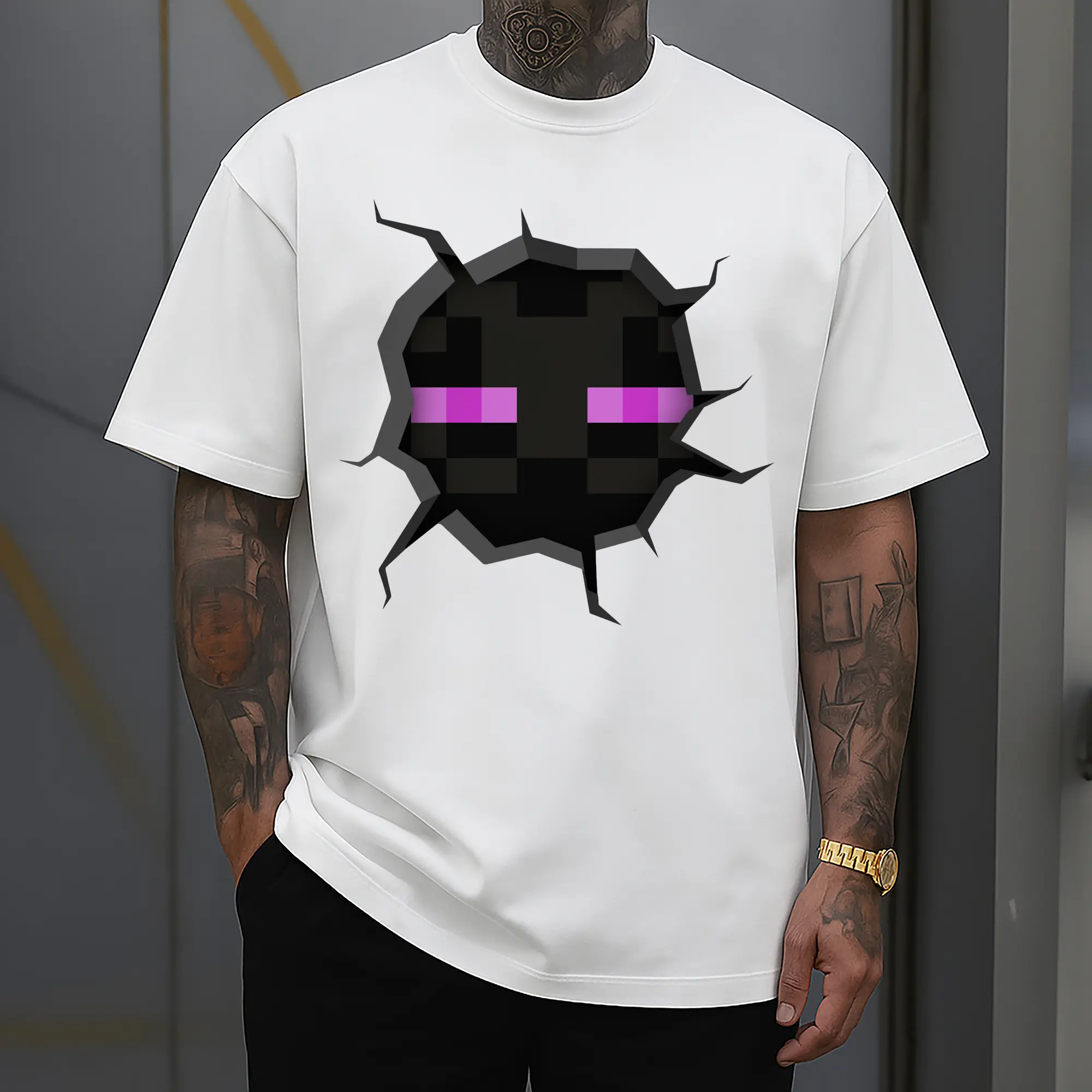 minecraft enderman face shirt