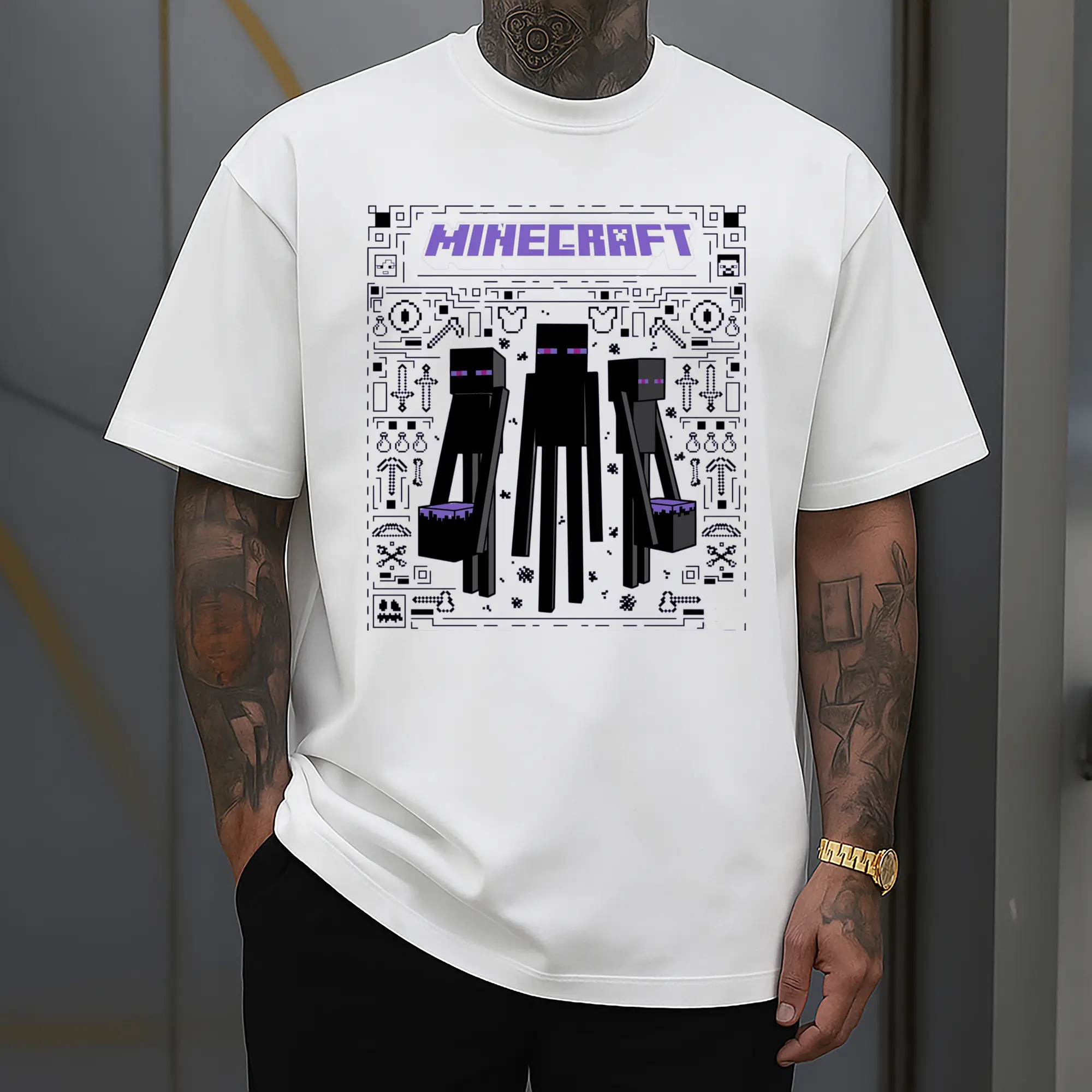 minecraft enderman graphic shirt​