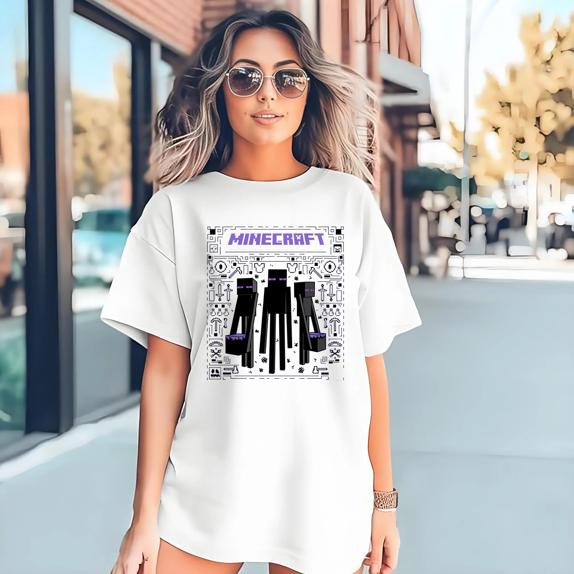 minecraft enderman graphic shirt​