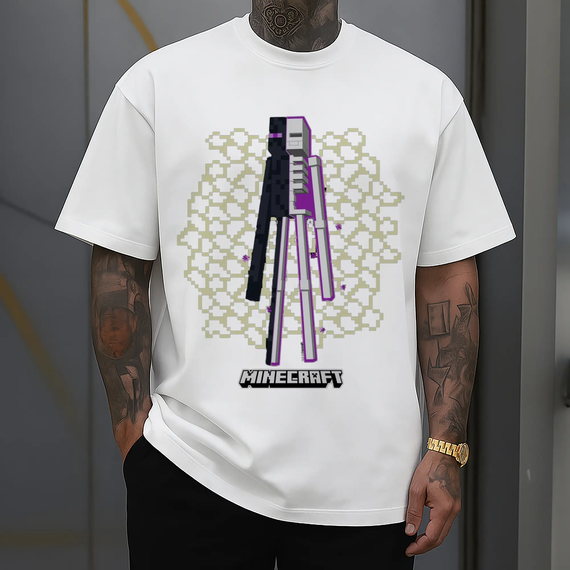 minecraft enderman graphic t-shirt