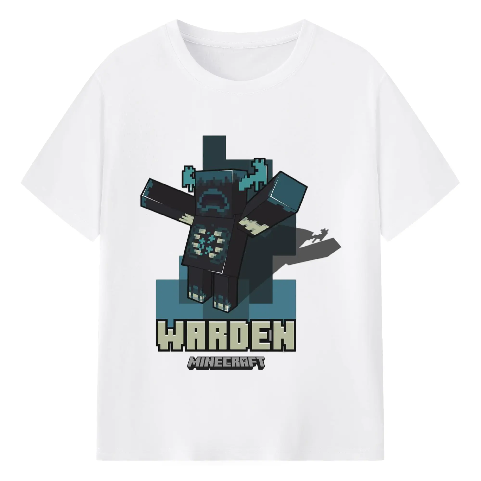 Minecraft Warden graphic shirt​ - 180g Cotton T-Shirt With Front Heat Transfer Print – Soft, Lightweight, Fitted Design – Comfortable Casual Wear For Sports & Everyday Use