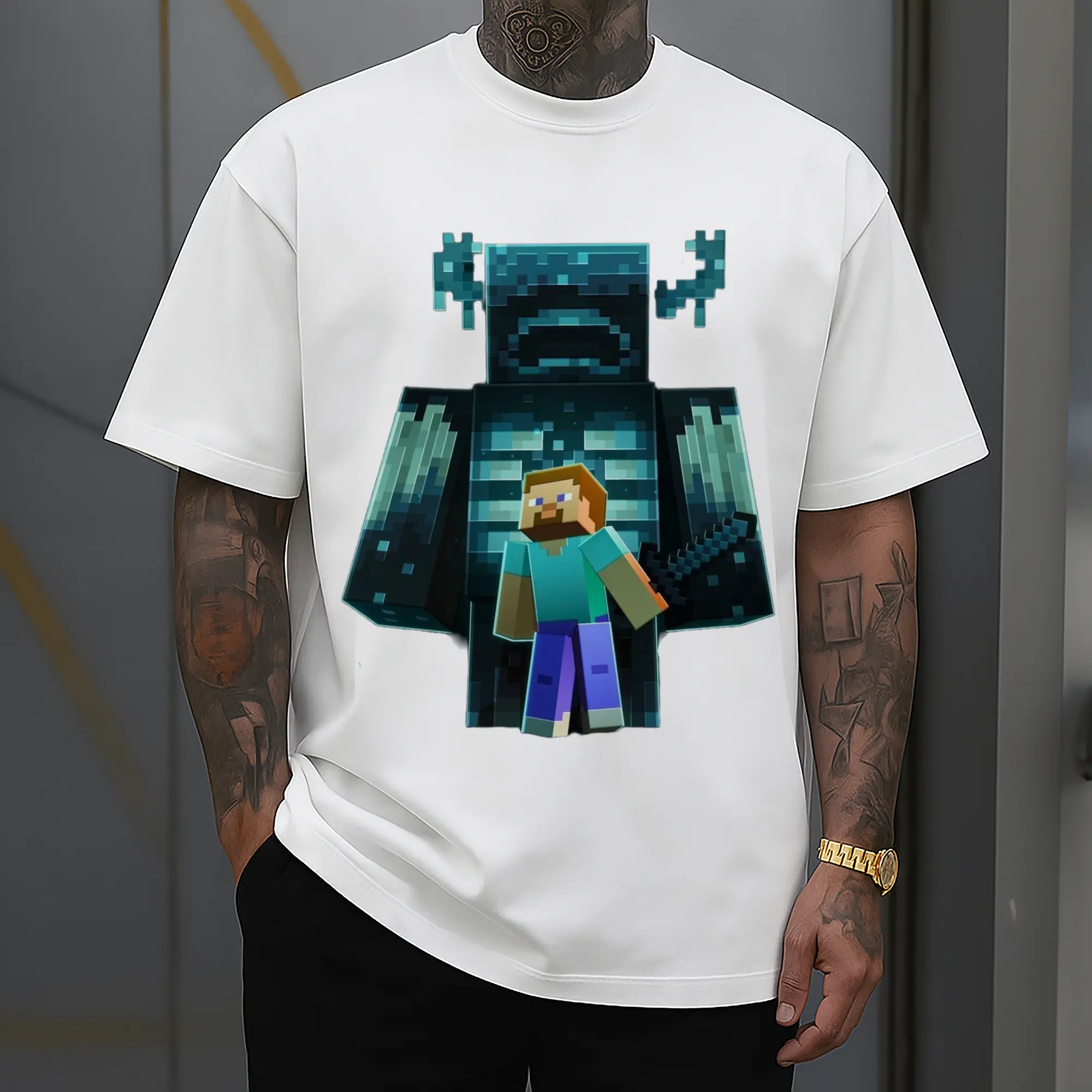 Men's Minecraft Warden Graphic T-Shirt