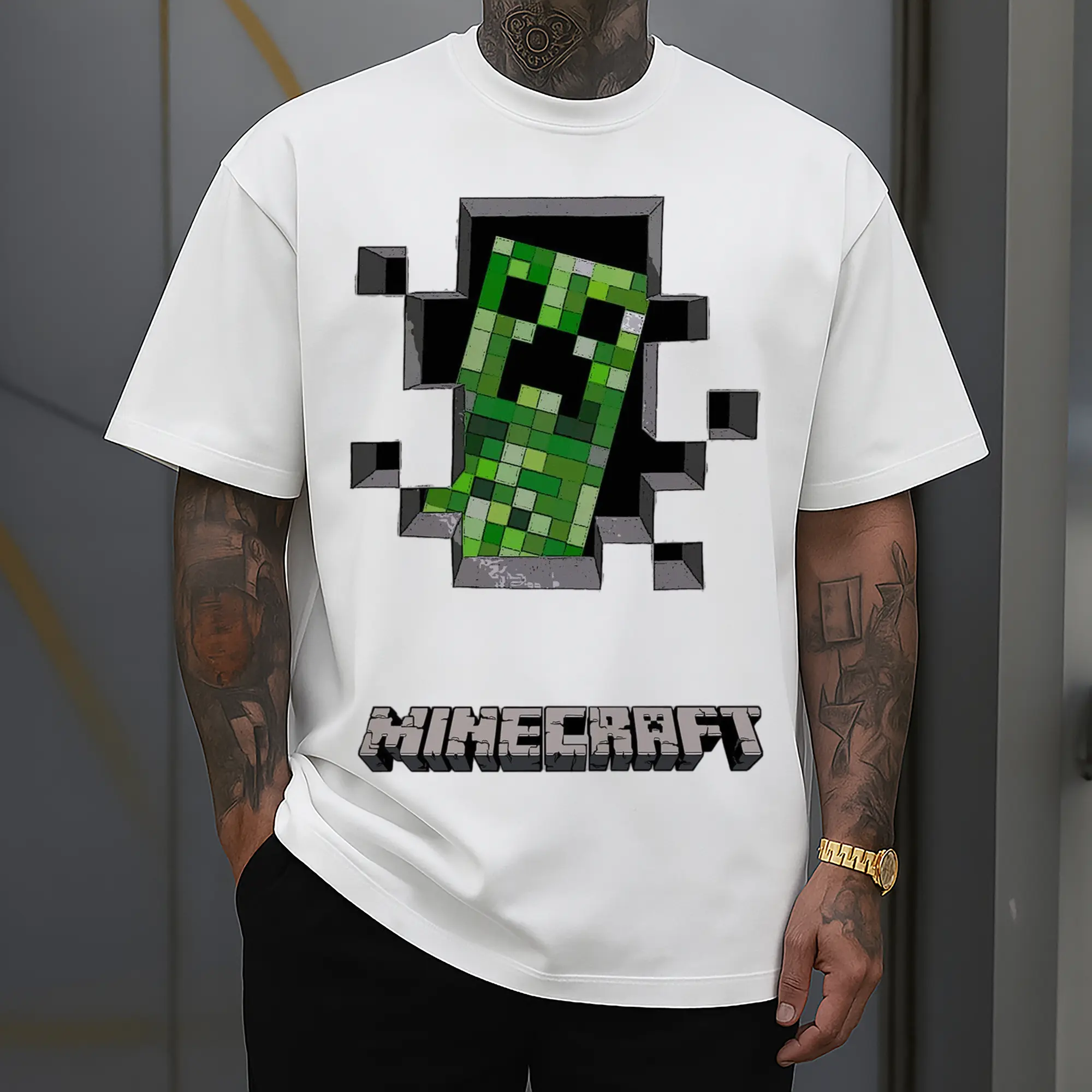 minecraft  creeper t shirt​