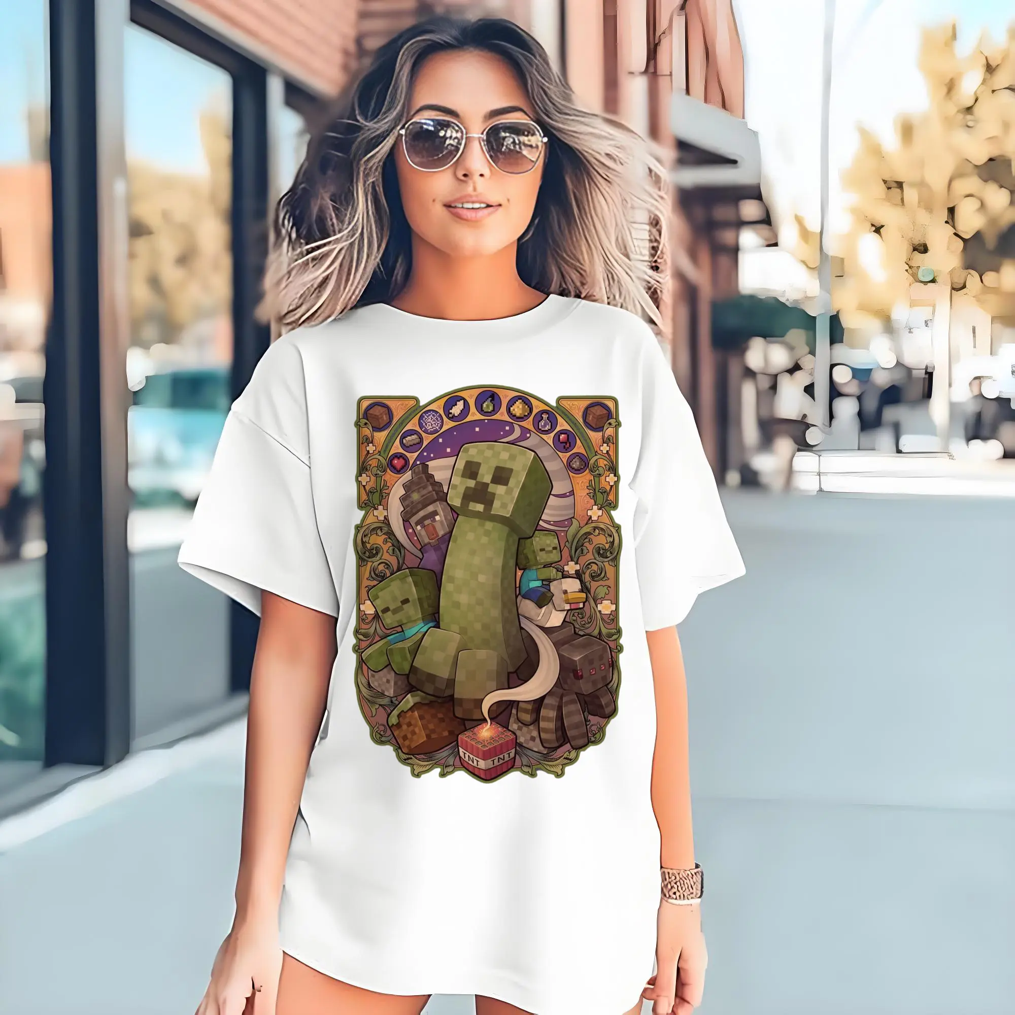 Minecraft Creeper art T-Shirt