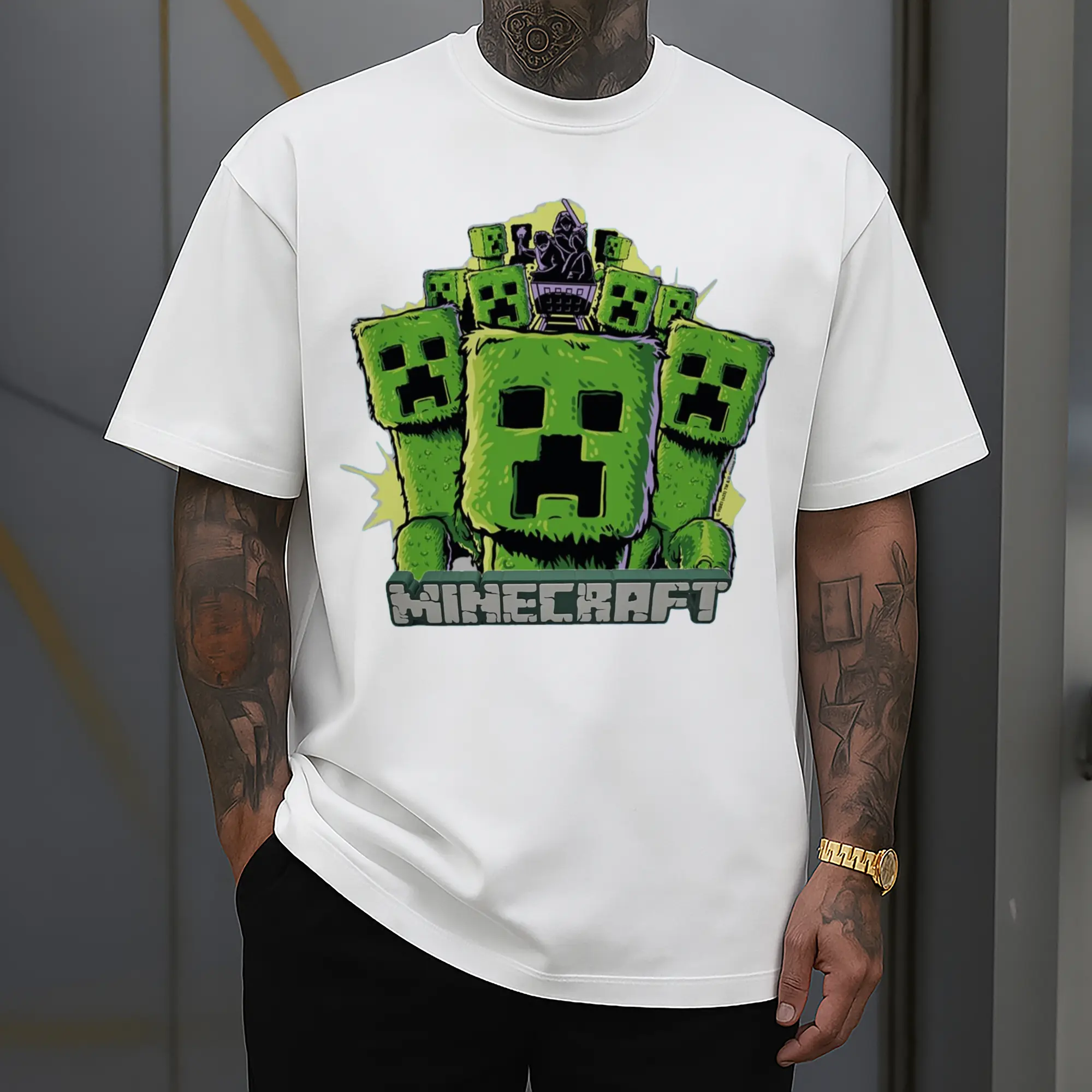 Minecraft Creeper graphic T-Shirt