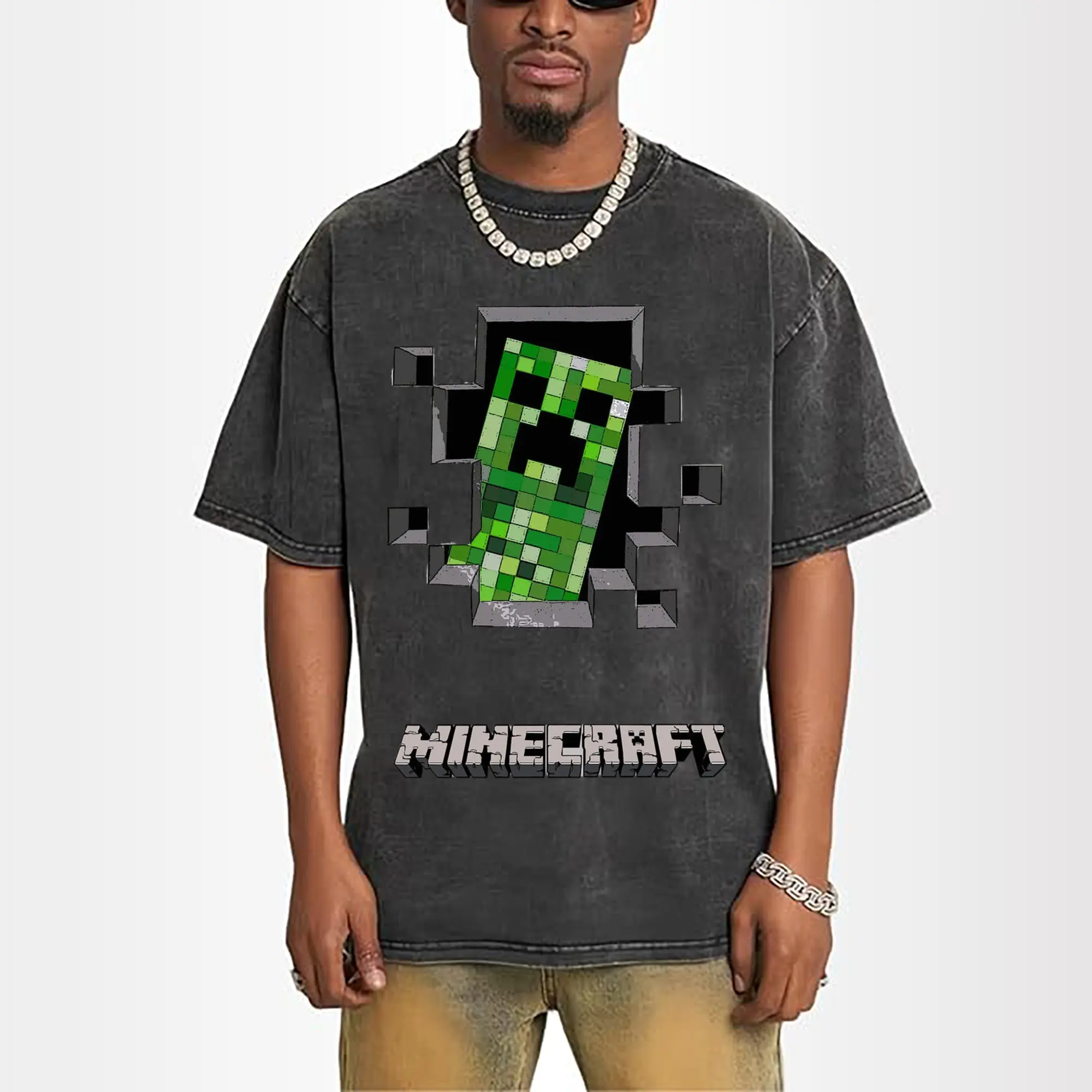 minecraft  creeper t shirt​