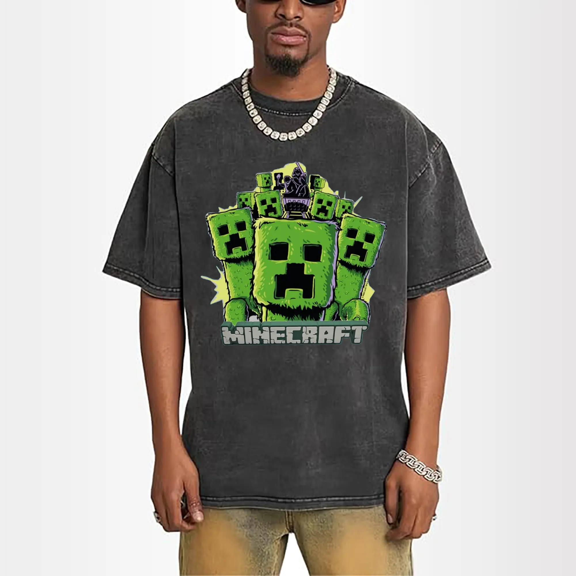 Minecraft Creeper graphic T-Shirt