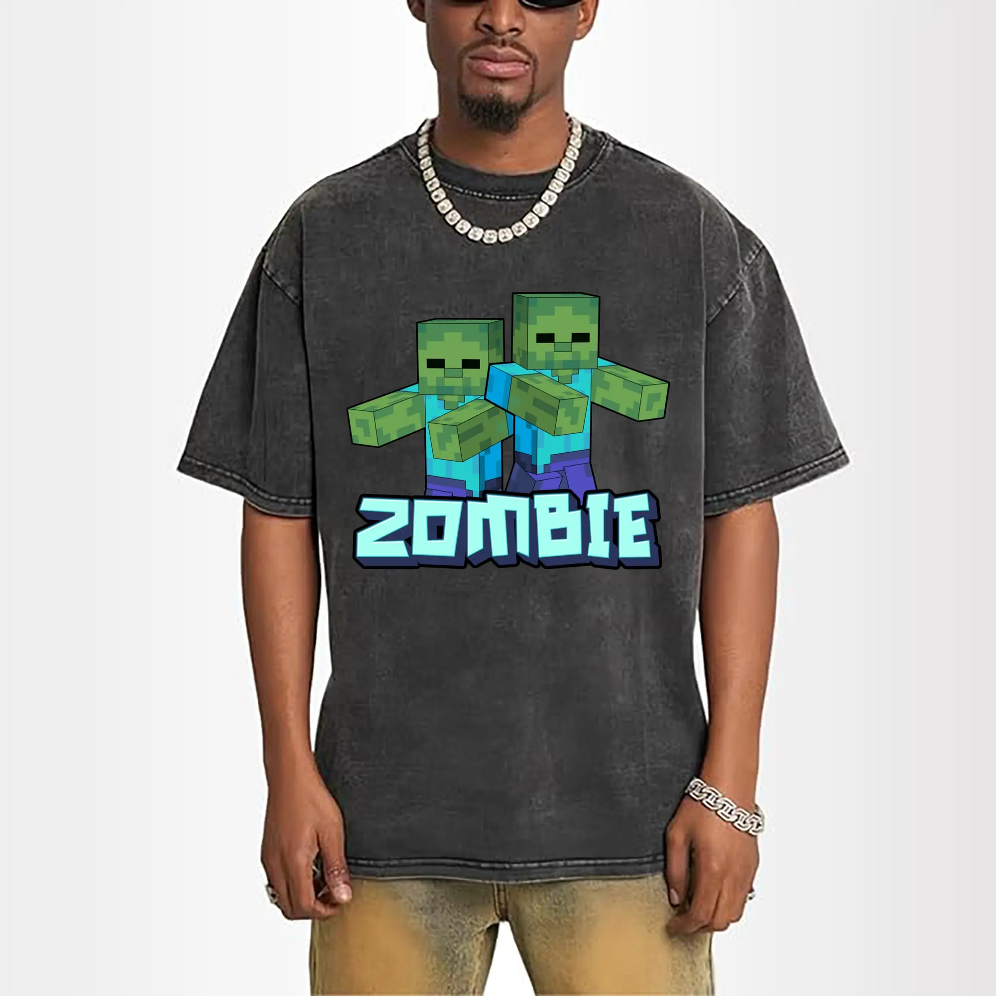 Men's Minecraft Zombies Graphic Tee