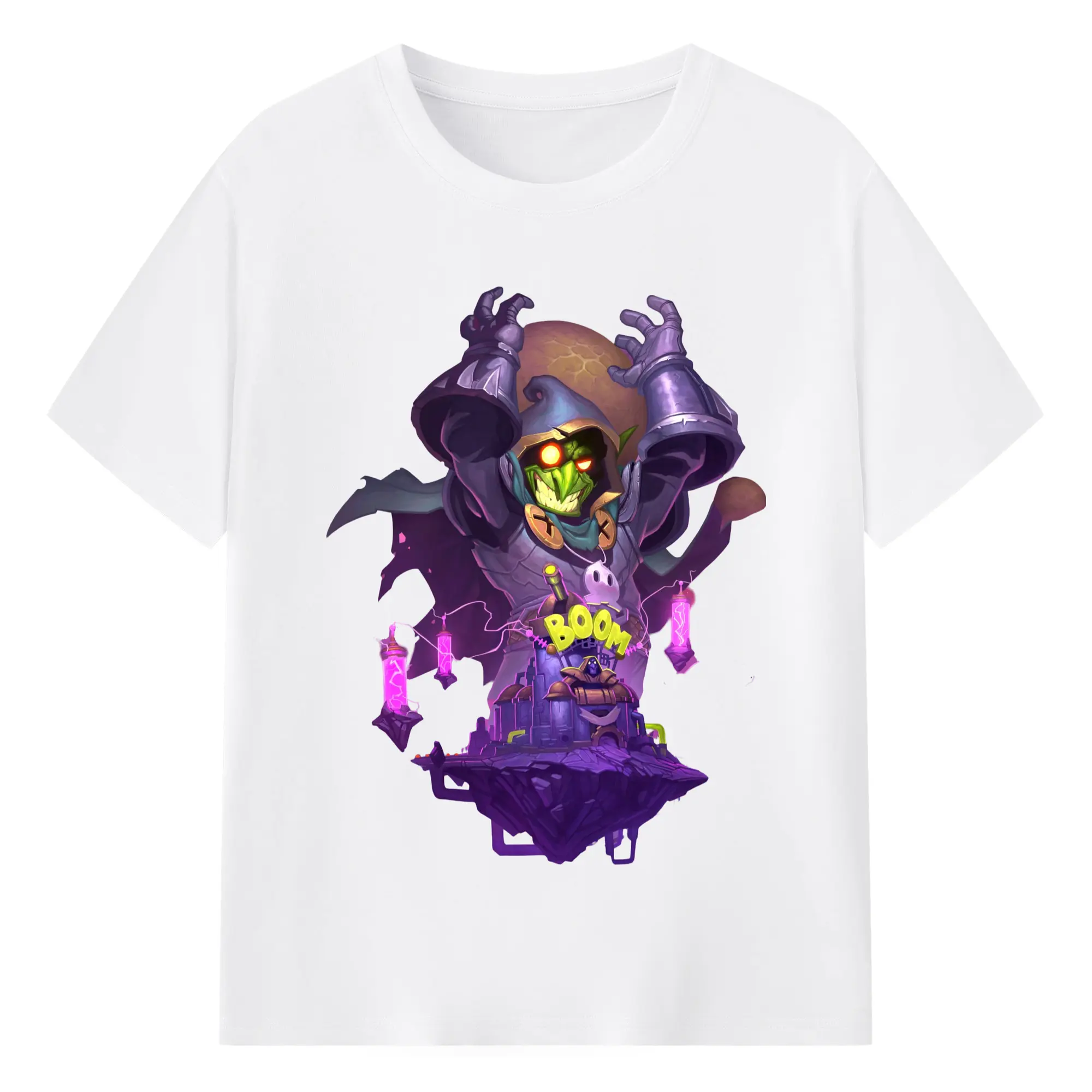 Hearthstone Goblin t shirts​ - 180g Cotton T-Shirt With Front Heat Transfer Print – Soft, Lightweight, Fitted Design – Comfortable Casual Wear For Sports & Everyday Use