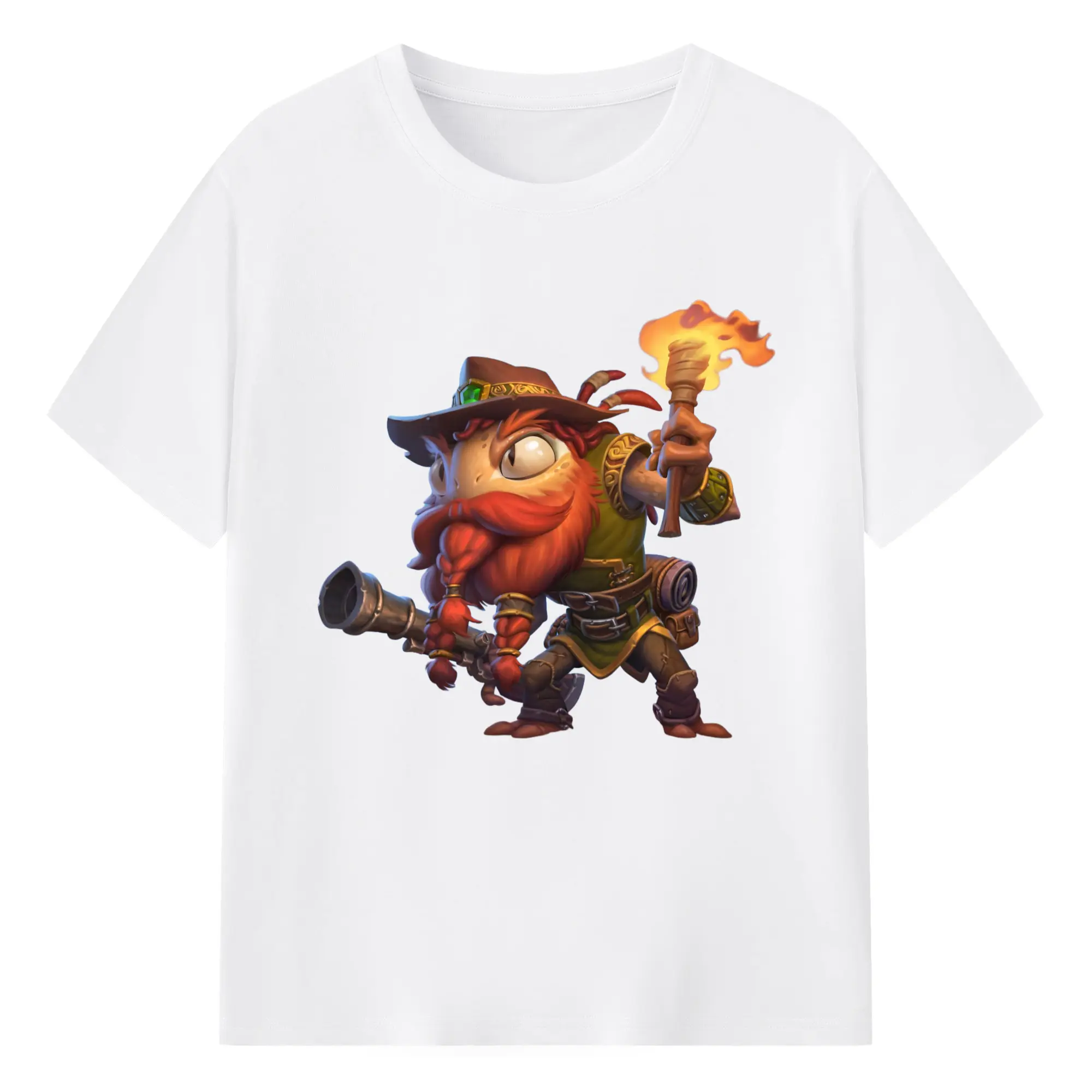 Hearthstone Murloc tee - 180g Cotton T-Shirt With Front Heat Transfer Print – Soft, Lightweight, Fitted Design – Comfortable Casual Wear For Sports & Everyday Use