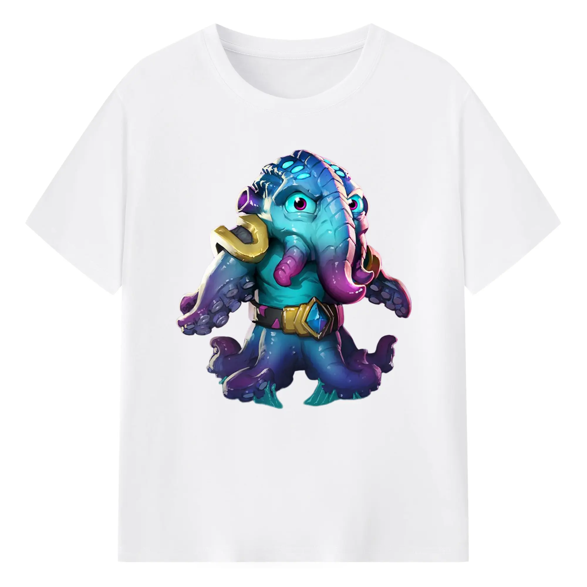 Hearthstone Old God graphic tee - 180g Cotton T-Shirt With Front Heat Transfer Print – Soft, Lightweight, Fitted Design – Comfortable Casual Wear For Sports & Everyday Use