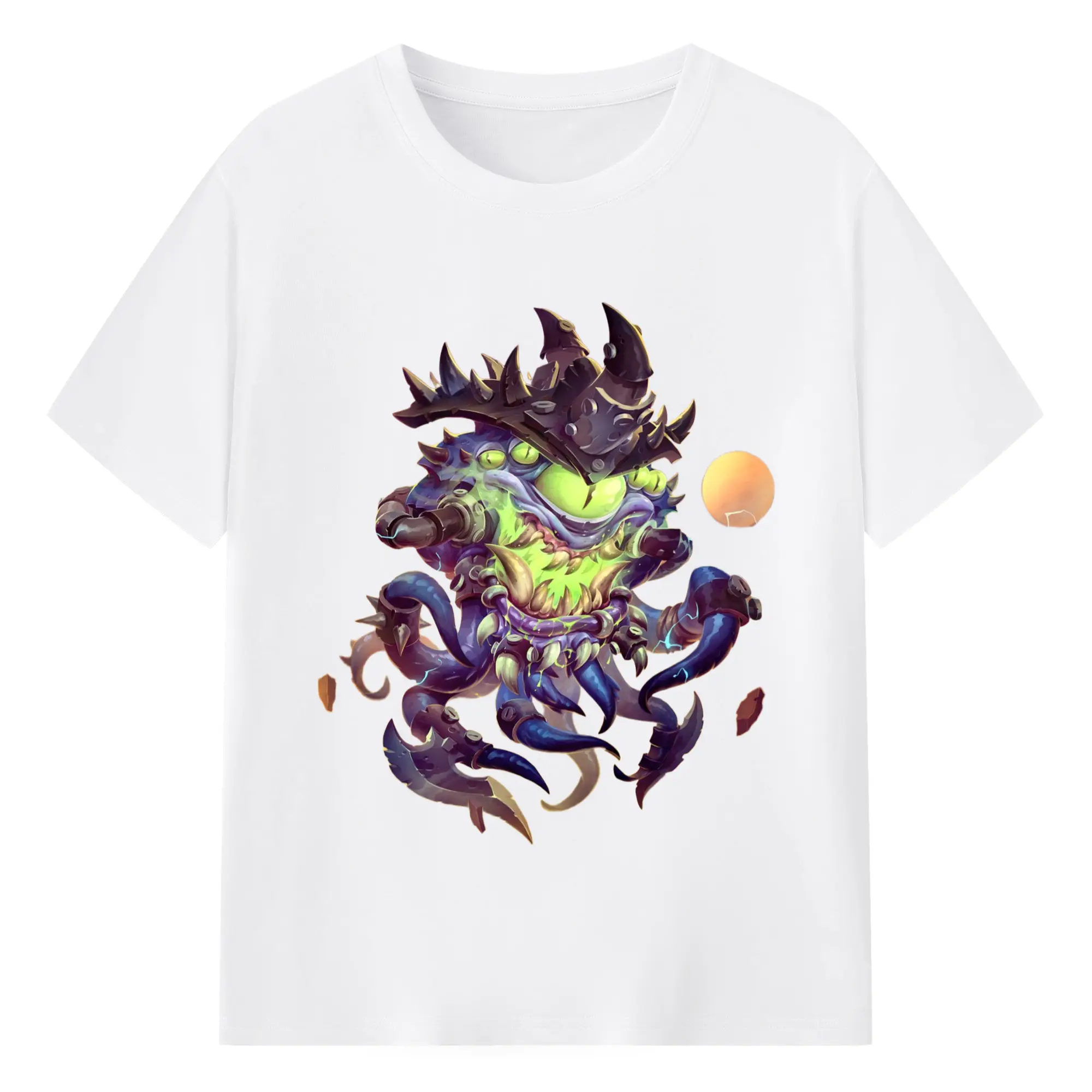 Hearthstone Old God t shirts​ - 180g Cotton T-Shirt With Front Heat Transfer Print – Soft, Lightweight, Fitted Design – Comfortable Casual Wear For Sports & Everyday Use