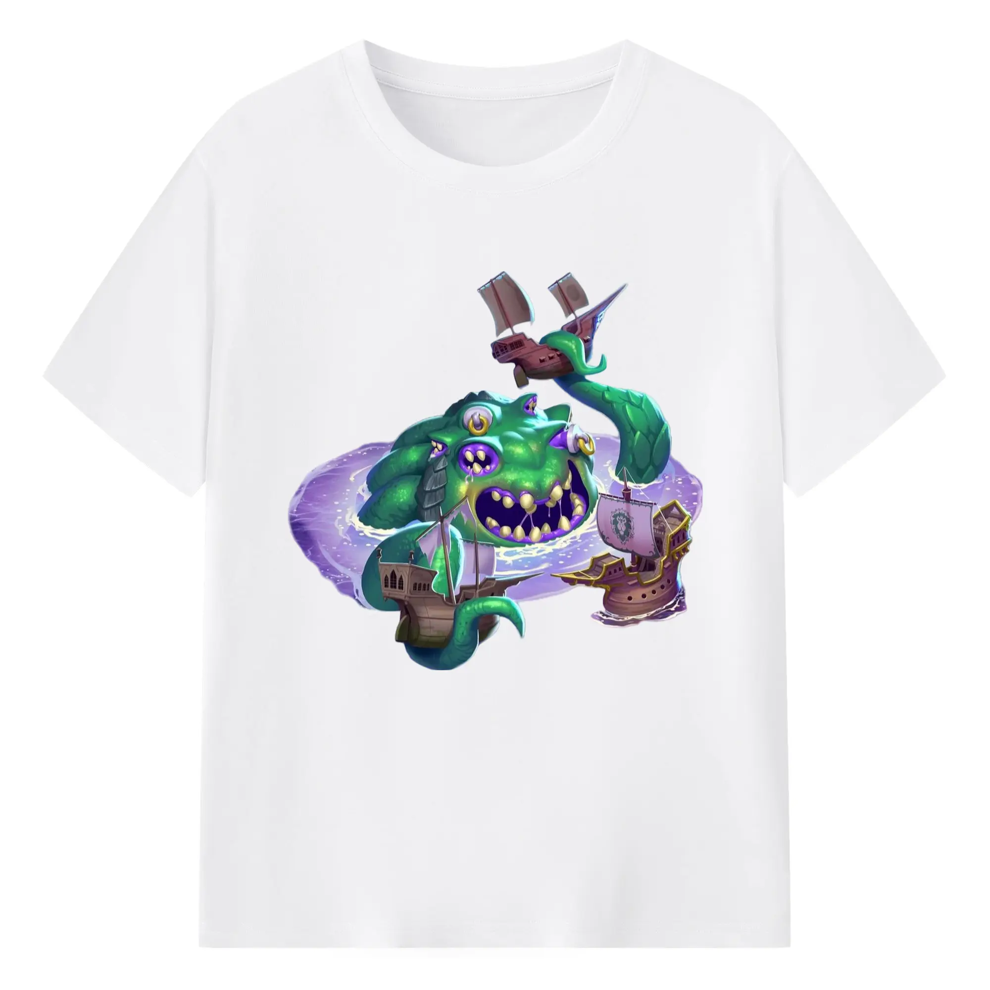 Hearthstone Old God tee - 180g Cotton T-Shirt With Front Heat Transfer Print – Soft, Lightweight, Fitted Design – Comfortable Casual Wear For Sports & Everyday Use