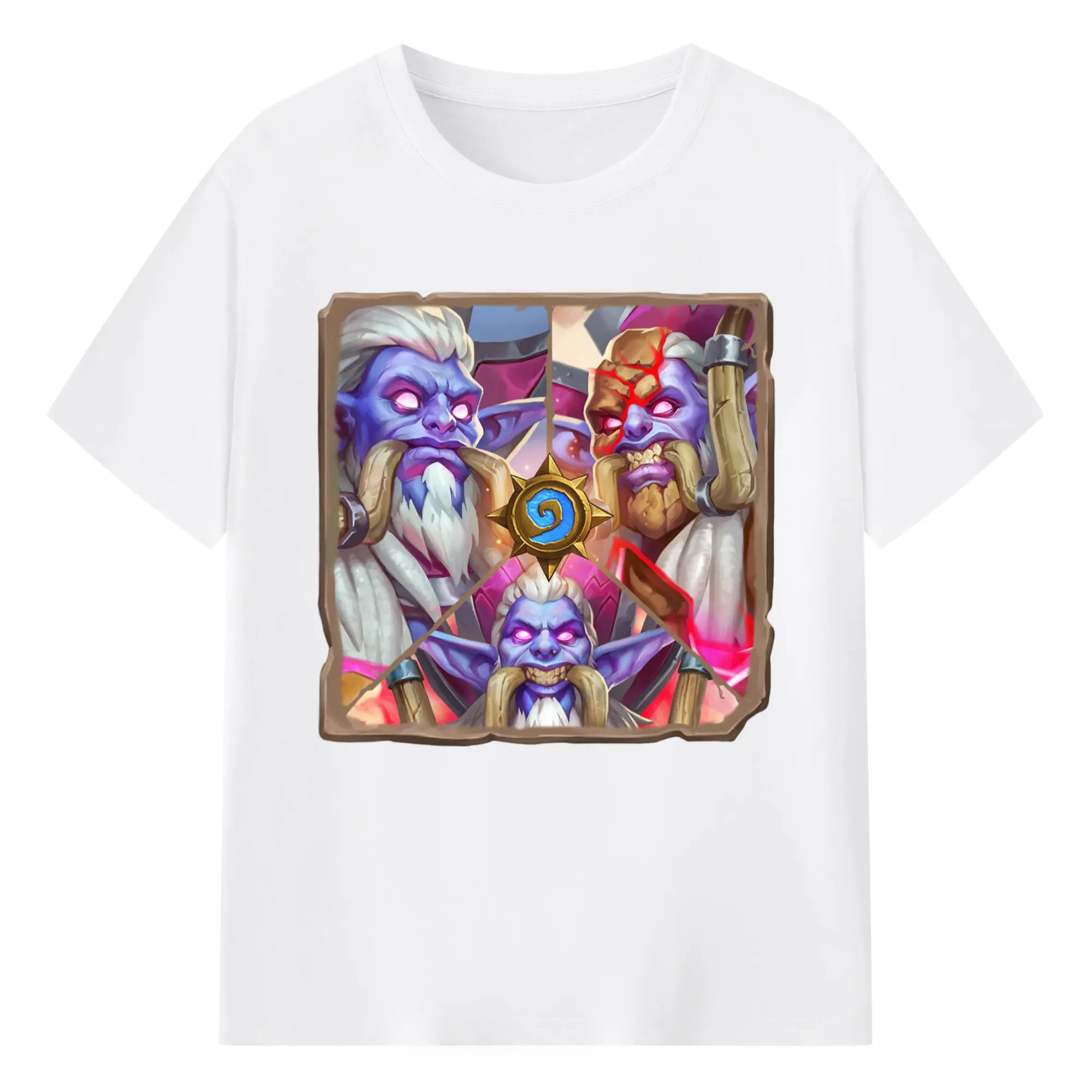 Hearthstone troll graphic t shirts​ - 180g Cotton T-Shirt With Front Heat Transfer Print – Soft, Lightweight, Fitted Design – Comfortable Casual Wear For Sports & Everyday Use