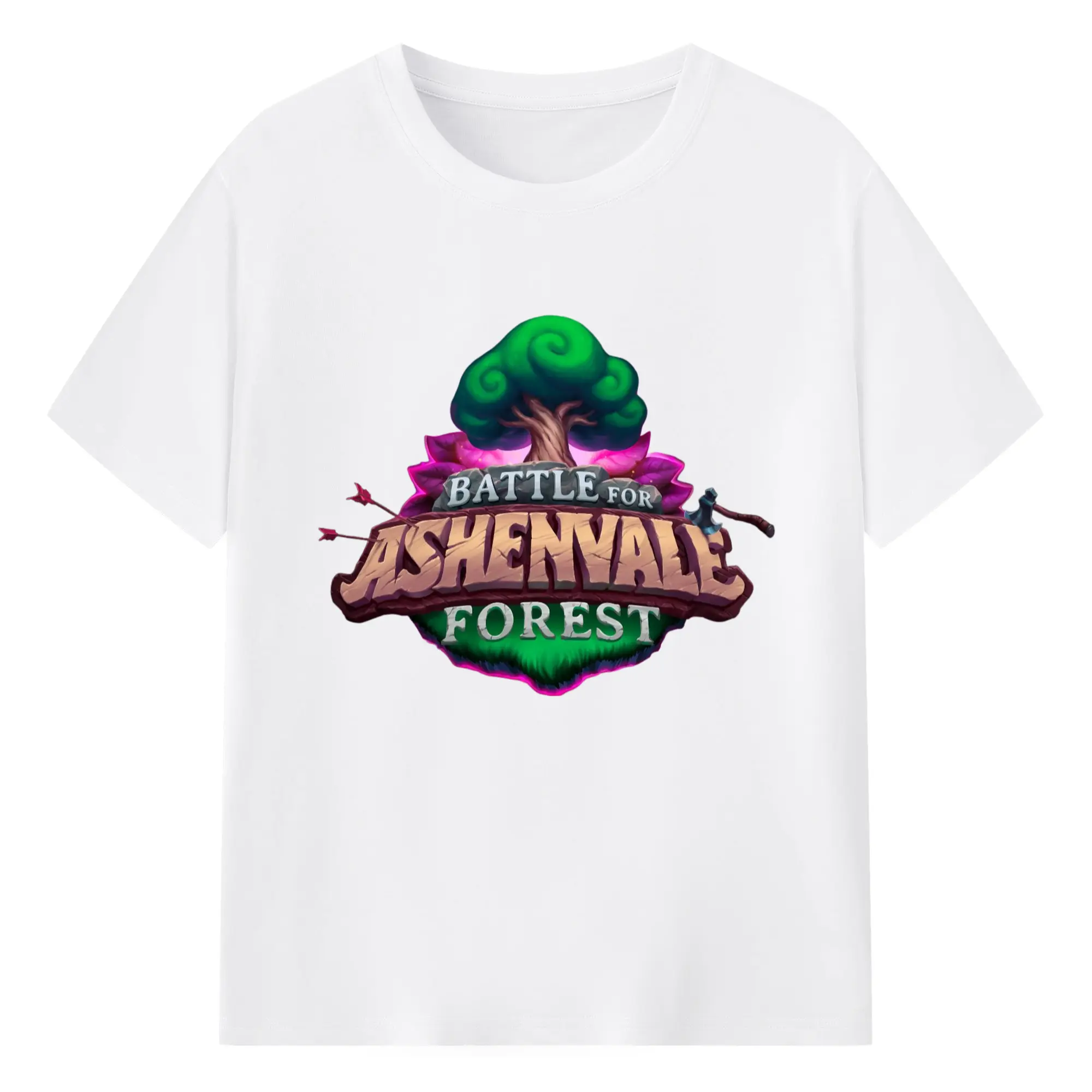 Hearthstone vintage icon t shirts​ - 180g Cotton T-Shirt With Front Heat Transfer Print – Soft, Lightweight, Fitted Design – Comfortable Casual Wear For Sports & Everyday Use