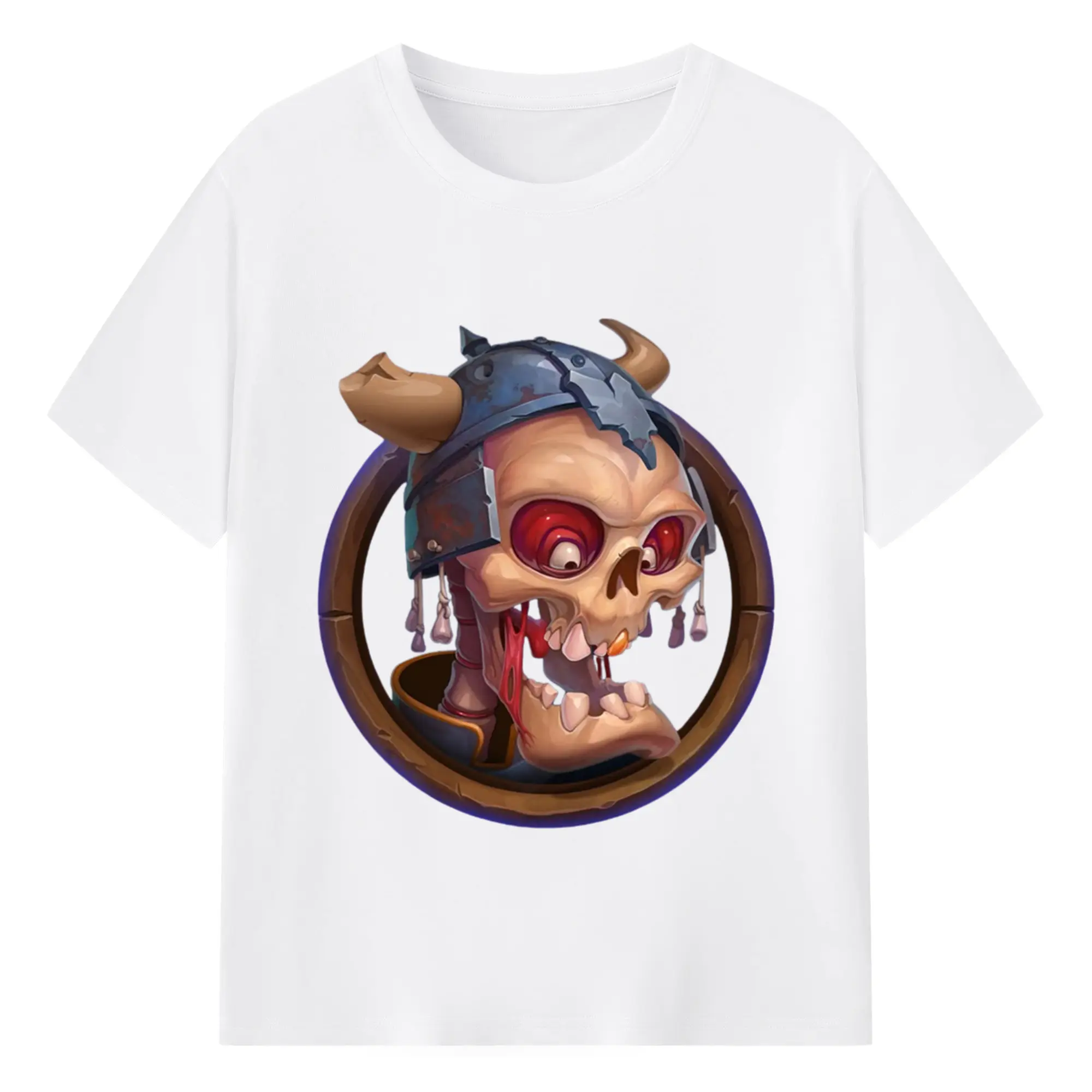 Men' s​hearthstone tee - 180g Cotton T-Shirt With Front Heat Transfer Print – Soft, Lightweight, Fitted Design – Comfortable Casual Wear For Sports & Everyday Use