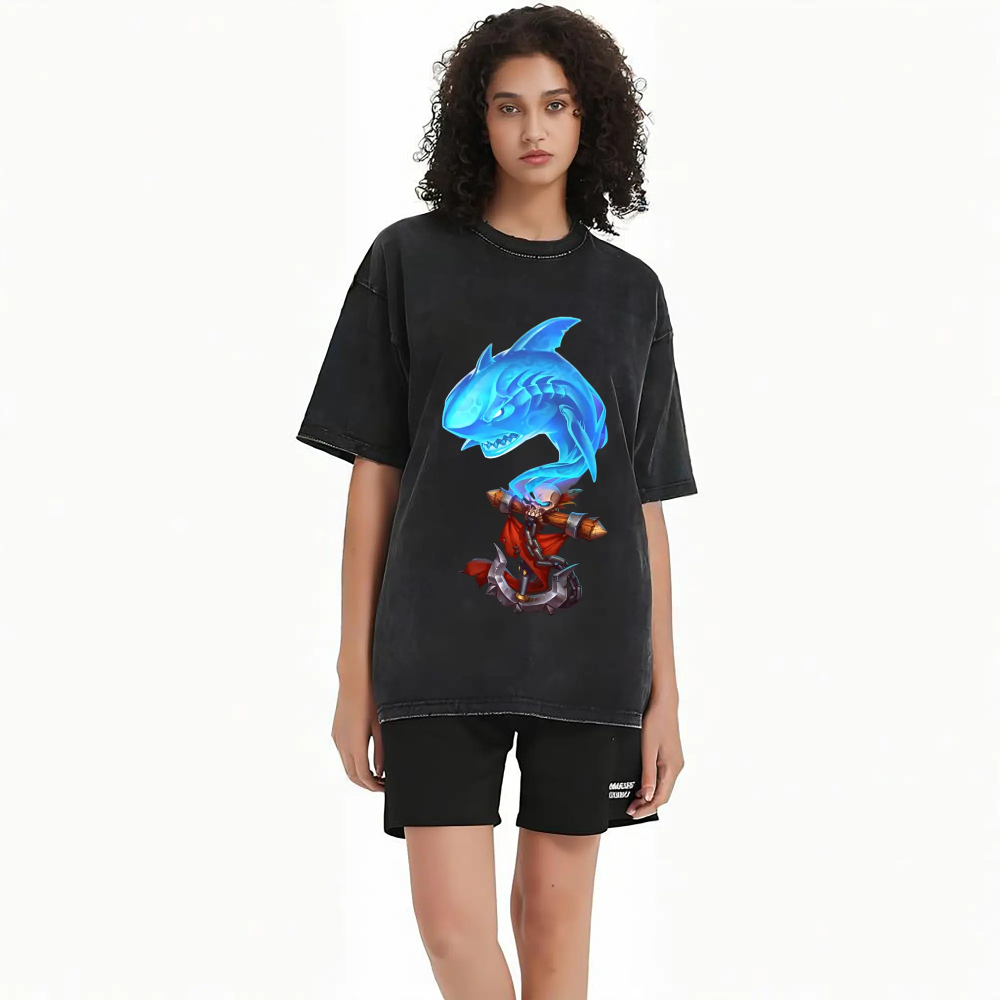 hearthstone shaman shark icon t shirts