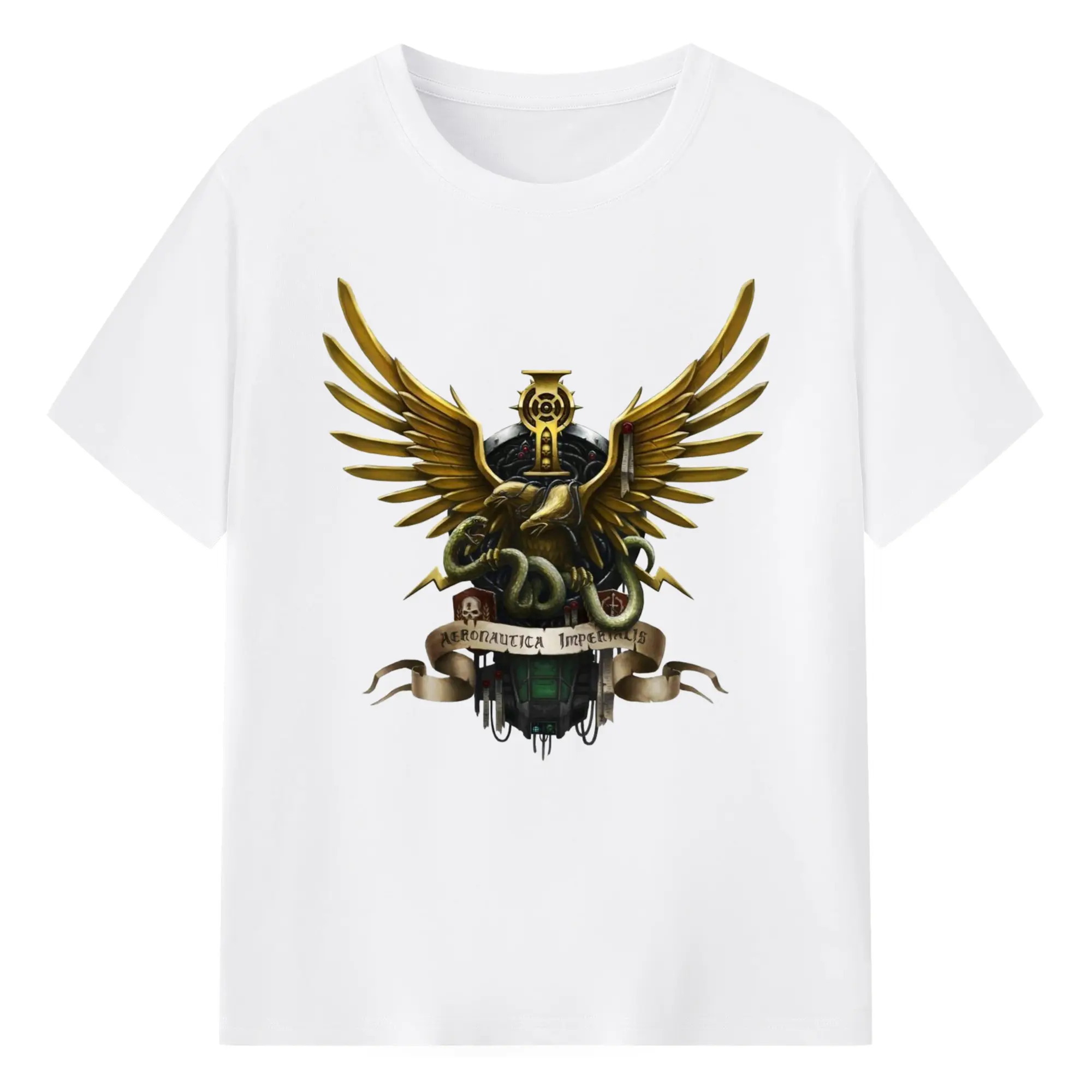 Vintage warhammer 40k icon t-shirt - 180g Cotton T-Shirt With Front Heat Transfer Print – Soft, Lightweight, Fitted Design – Comfortable Casual Wear For Sports & Everyday Use