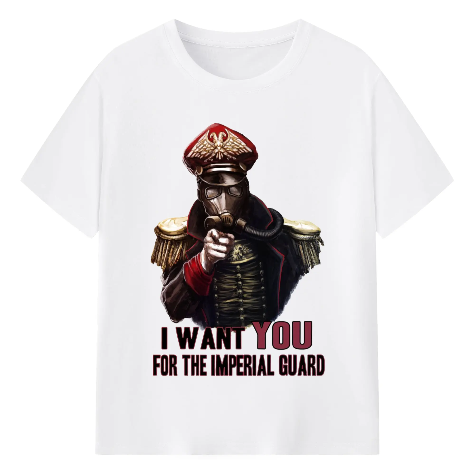Warhammer 40k i want you t-shirt - 180g Cotton T-Shirt With Front Heat Transfer Print – Soft, Lightweight, Fitted Design – Comfortable Casual Wear For Sports & Everyday Use