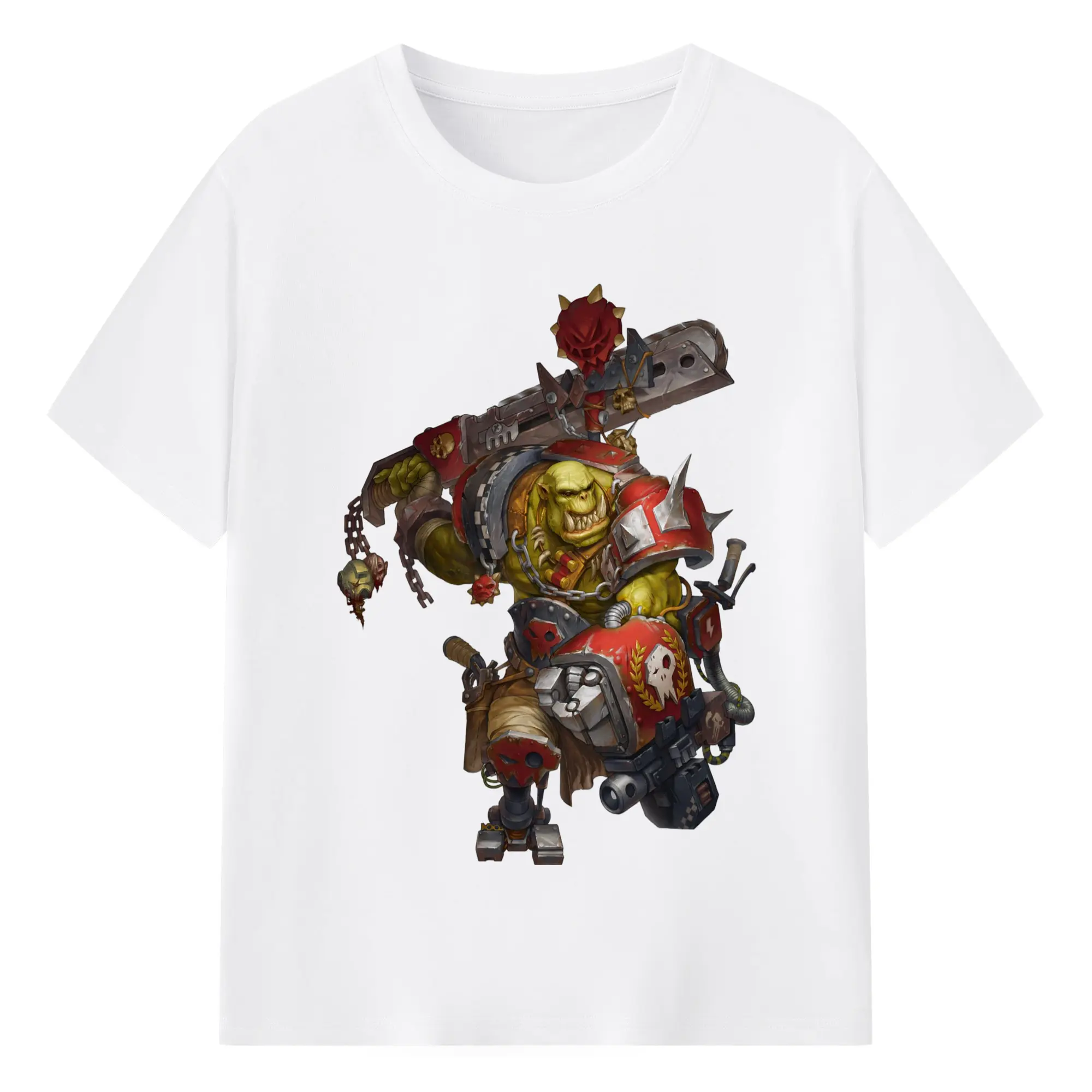 Warhammer 40k Skaven tee - 180g Cotton T-Shirt With Front Heat Transfer Print – Soft, Lightweight, Fitted Design – Comfortable Casual Wear For Sports & Everyday Use