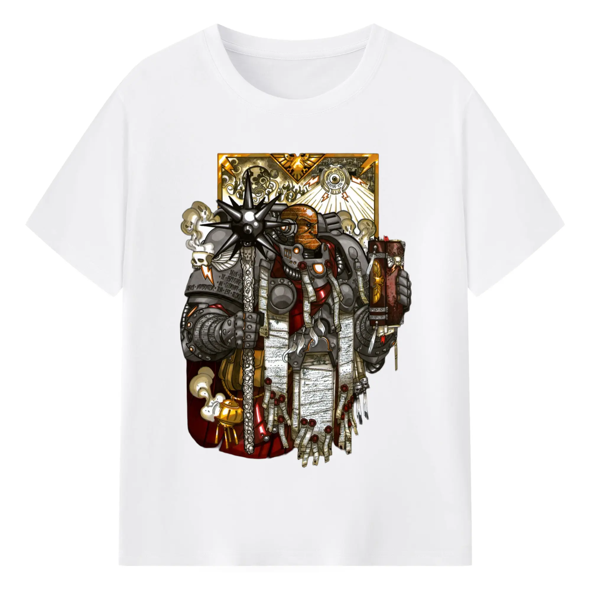 Warhammer 40k t shirt​ - 180g Cotton T-Shirt With Front Heat Transfer Print – Soft, Lightweight, Fitted Design – Comfortable Casual Wear For Sports & Everyday Use