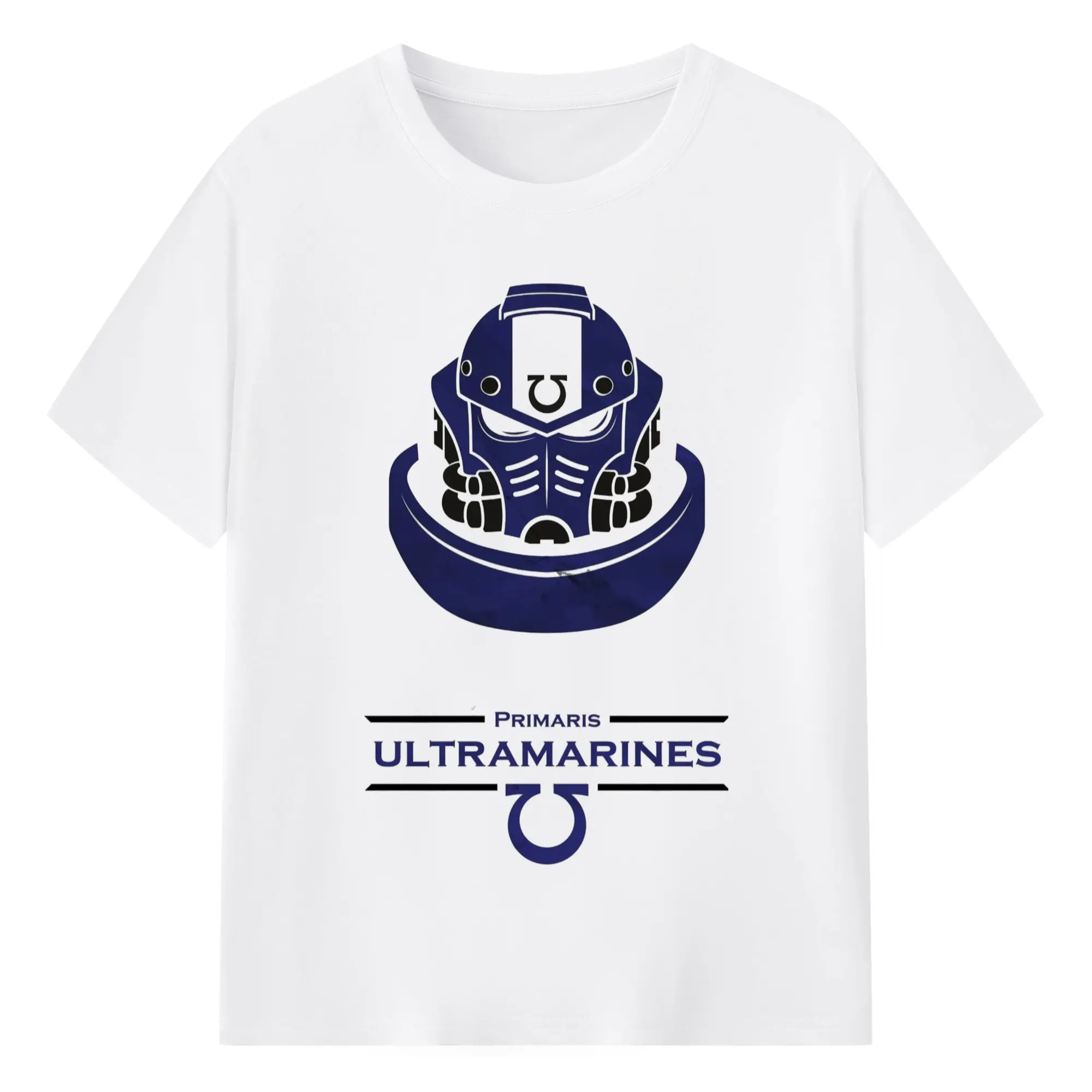 Warhammer 40k ultramarines t-shirt - 180g Cotton T-Shirt With Front Heat Transfer Print – Soft, Lightweight, Fitted Design – Comfortable Casual Wear For Sports & Everyday Use