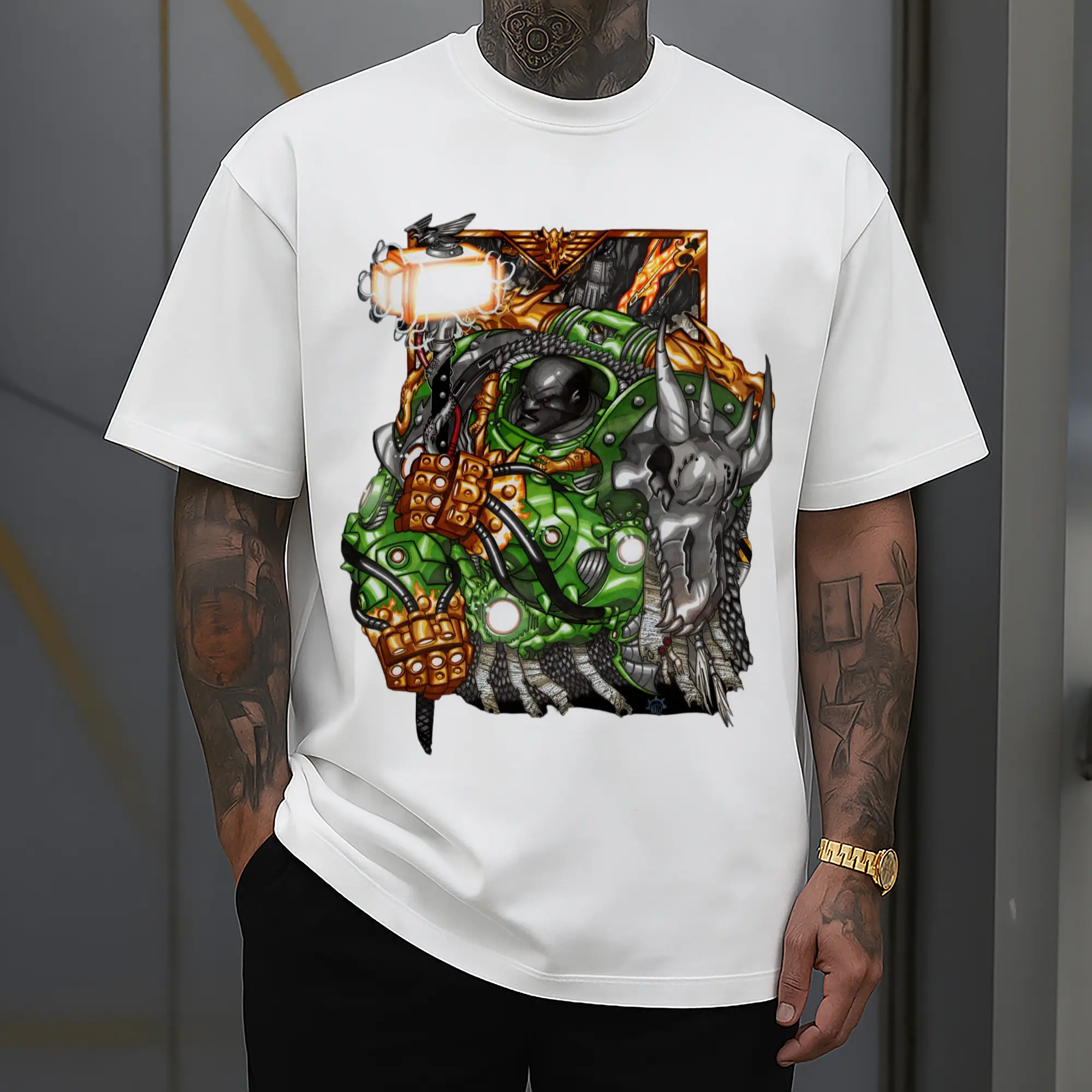 men's warhammer 40k icon hands t-shirt