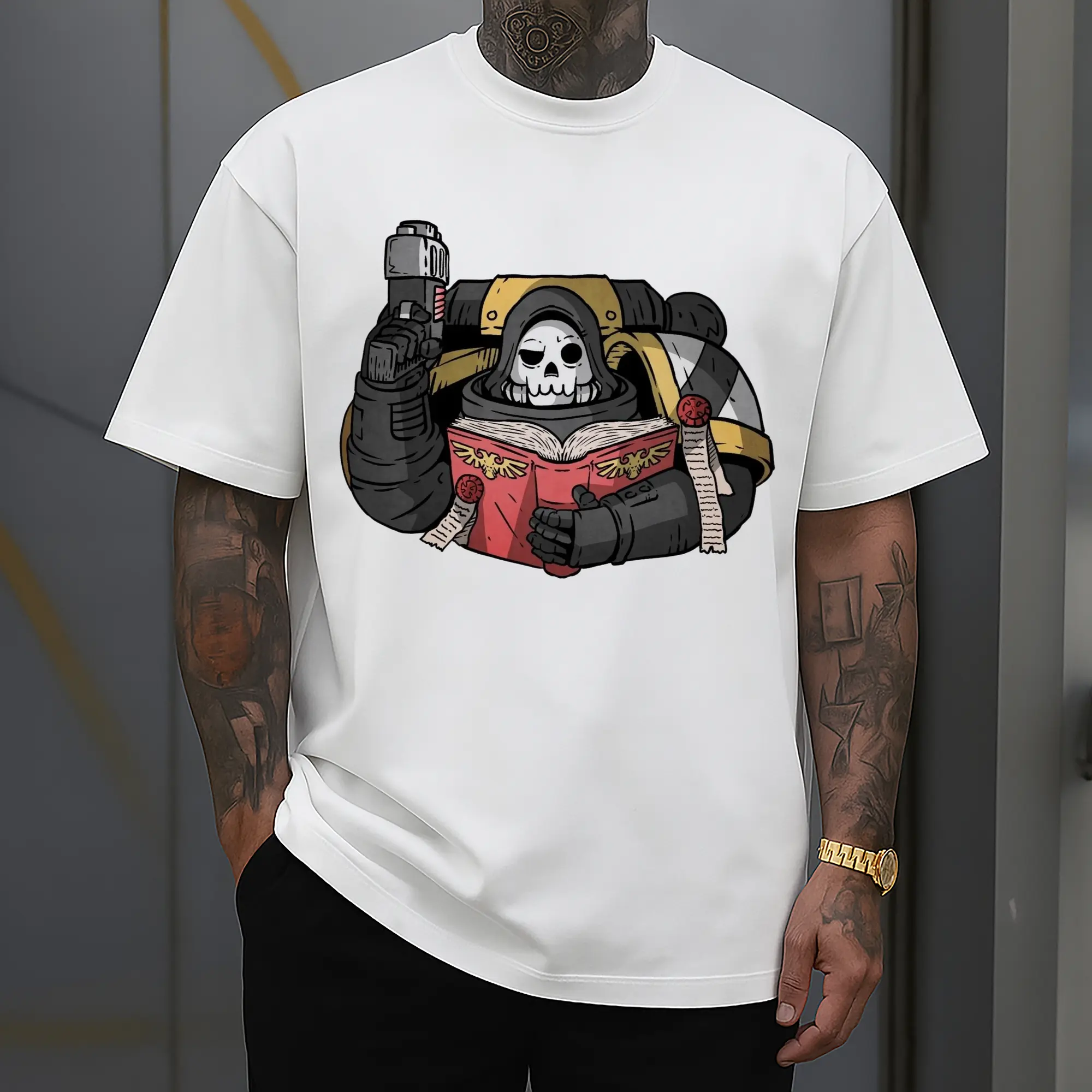 vintage warhammer 40k cartoon t-shirt