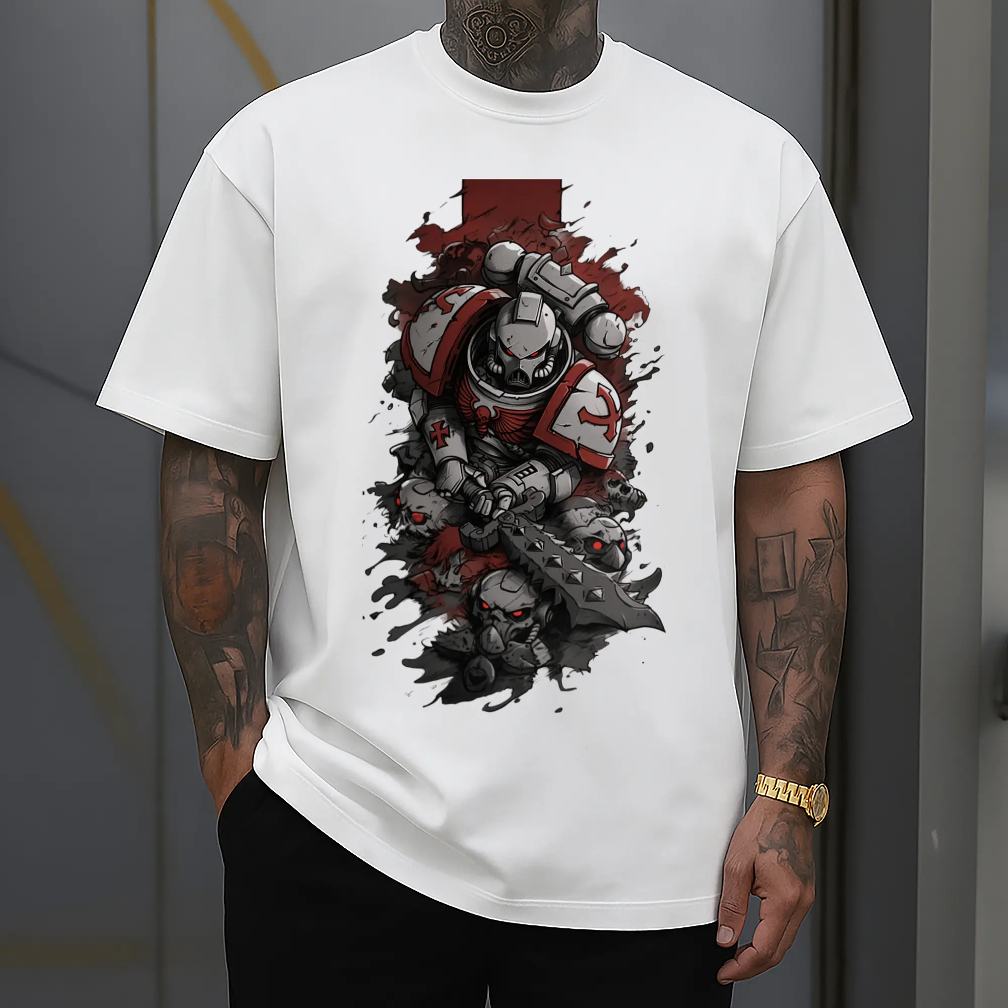 warhammer 40k black templars t shirt​