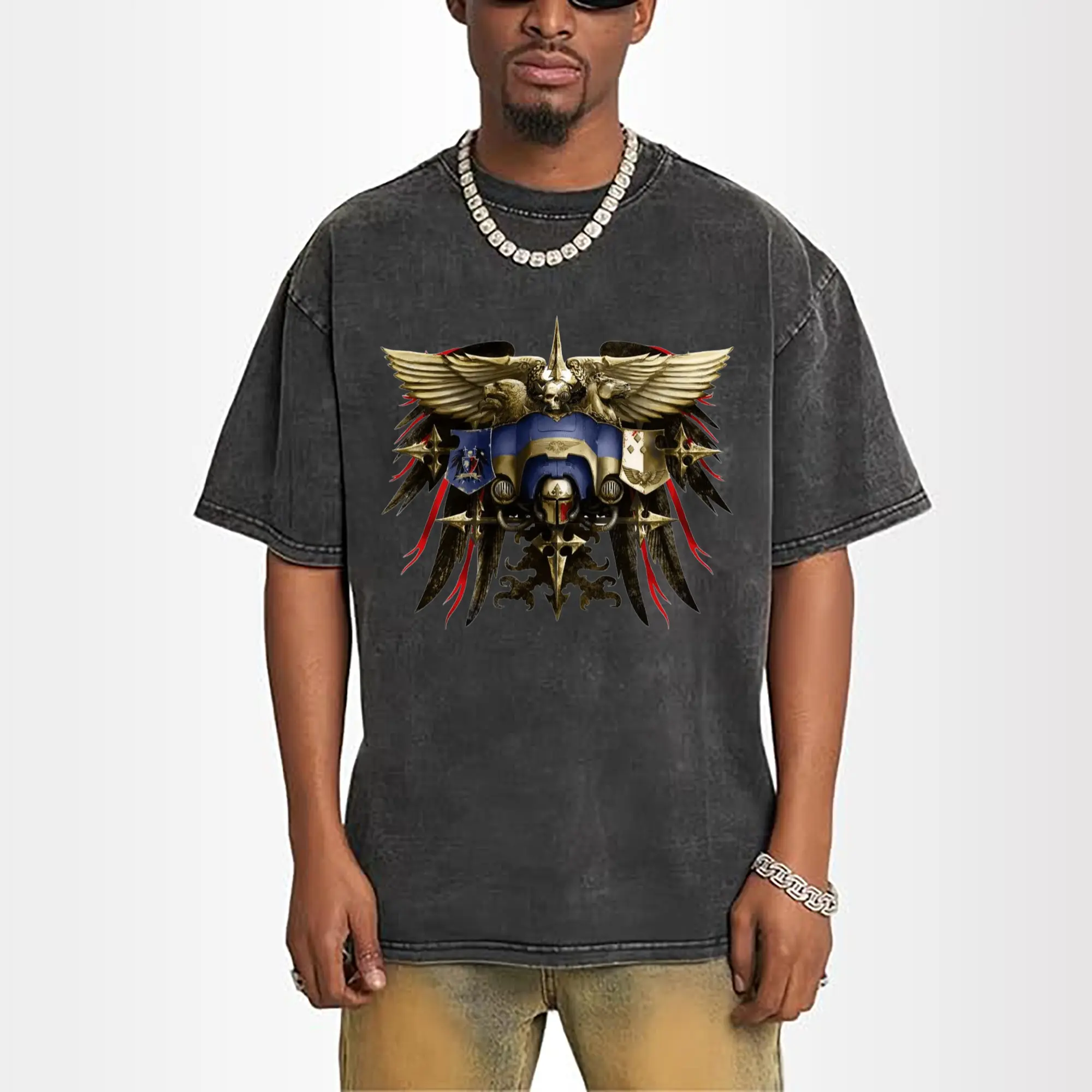 vintage warhammer 40k art icon t-shirt