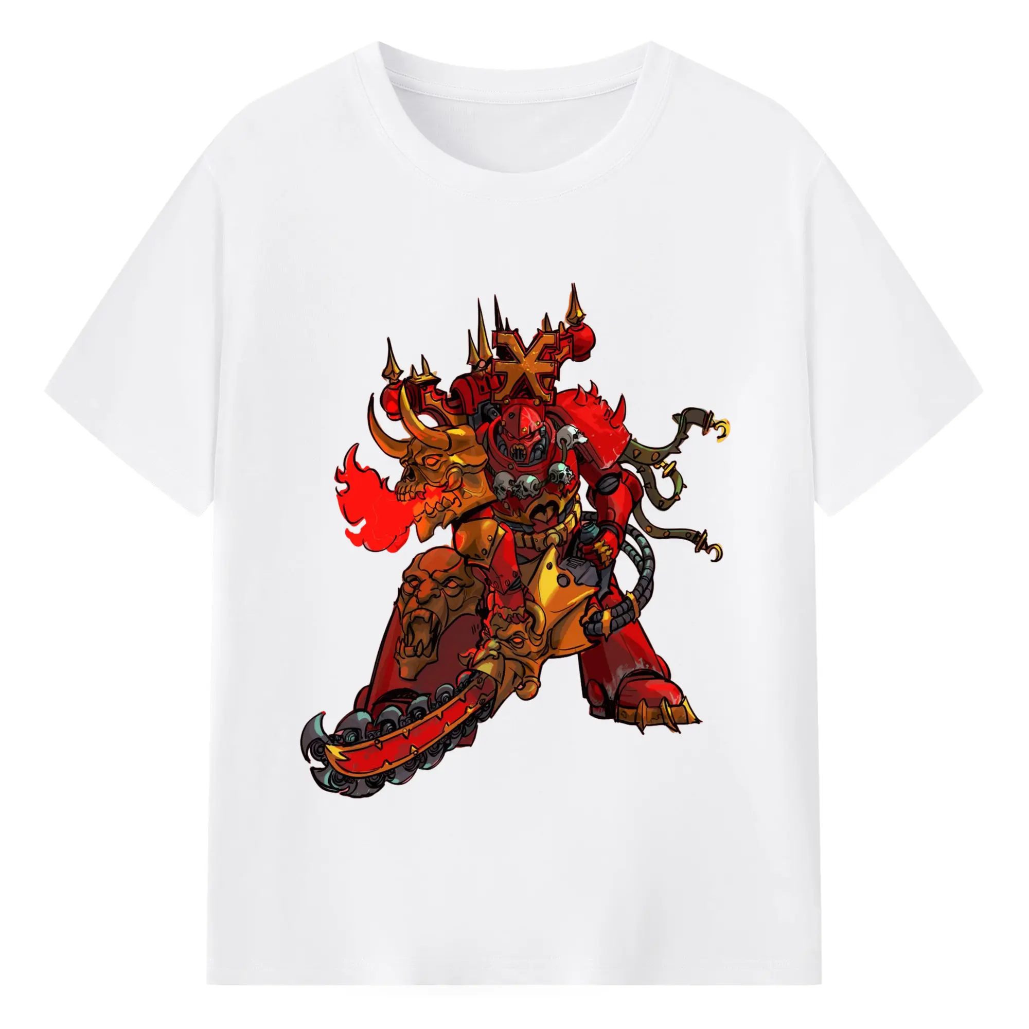 Total war warhammer Chaos Armies t shirt​ - 180g Cotton T-Shirt With Front Heat Transfer Print – Soft, Lightweight, Fitted Design – Comfortable Casual Wear For Sports & Everyday Use