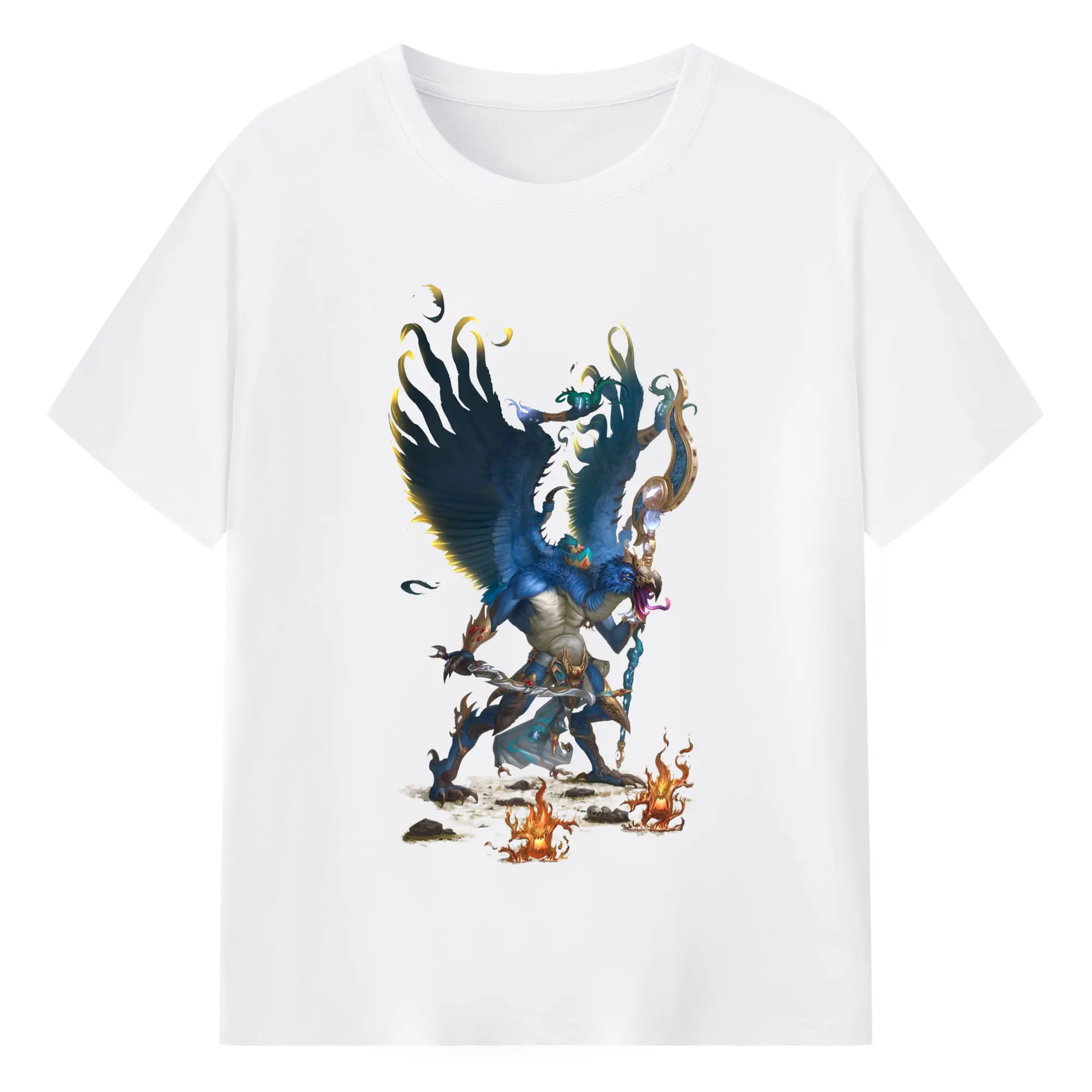 Total war warhammer Chaos graphic t shirt​ - 180g Cotton T-Shirt With Front Heat Transfer Print – Soft, Lightweight, Fitted Design – Comfortable Casual Wear For Sports & Everyday Use