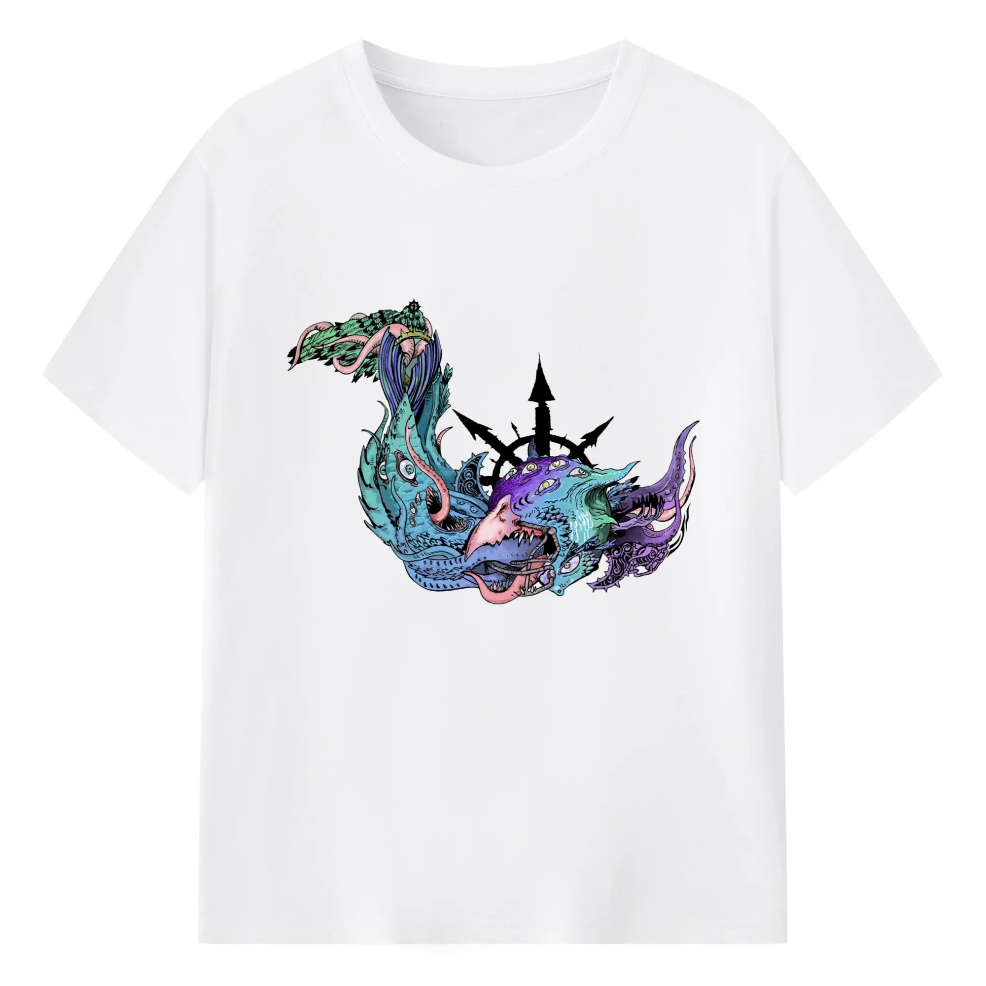 Total war warhammer Chaos t shirt​ - 180g Cotton T-Shirt With Front Heat Transfer Print – Soft, Lightweight, Fitted Design – Comfortable Casual Wear For Sports & Everyday Use