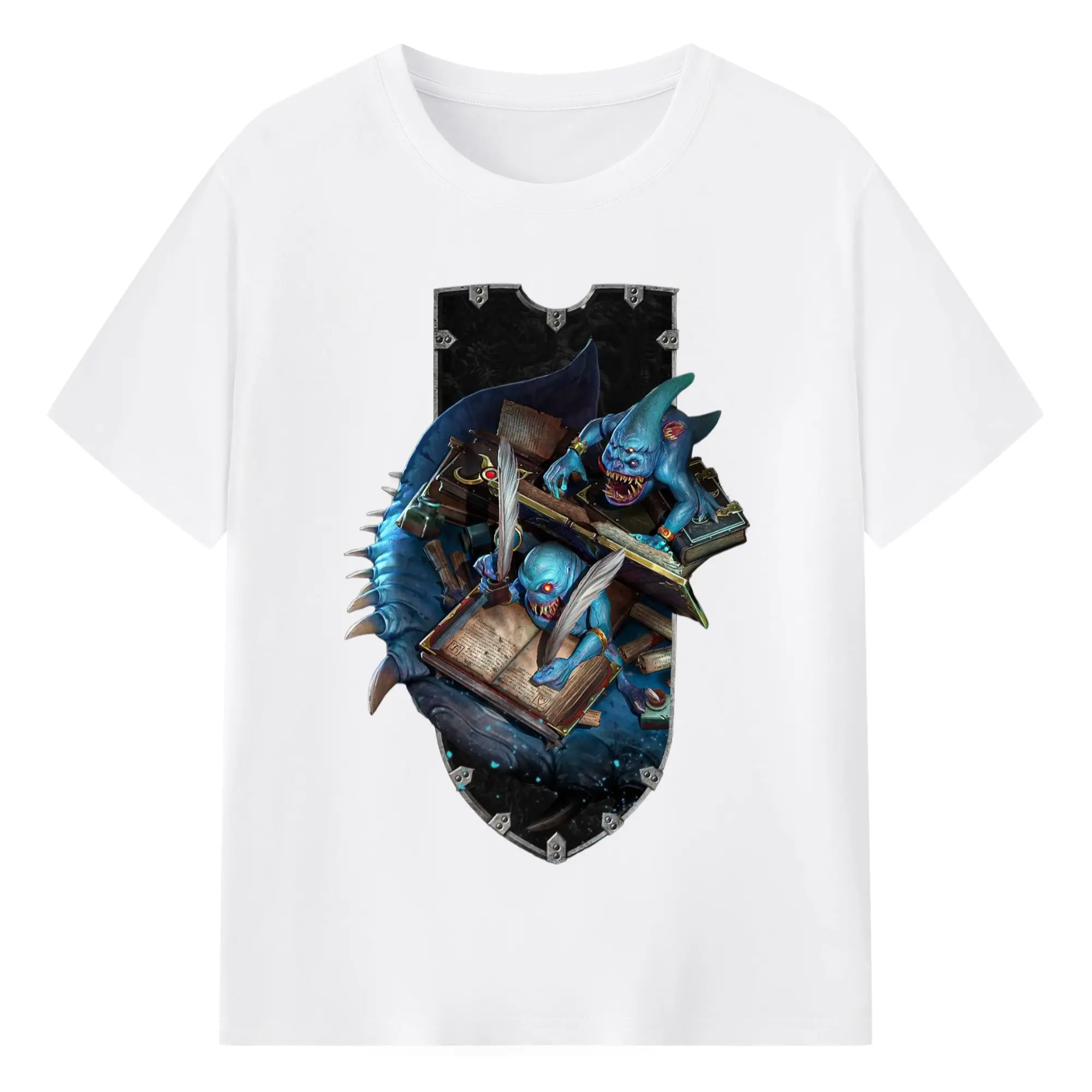 Total war warhammer Chaos tee - 180g Cotton T-Shirt With Front Heat Transfer Print – Soft, Lightweight, Fitted Design – Comfortable Casual Wear For Sports & Everyday Use