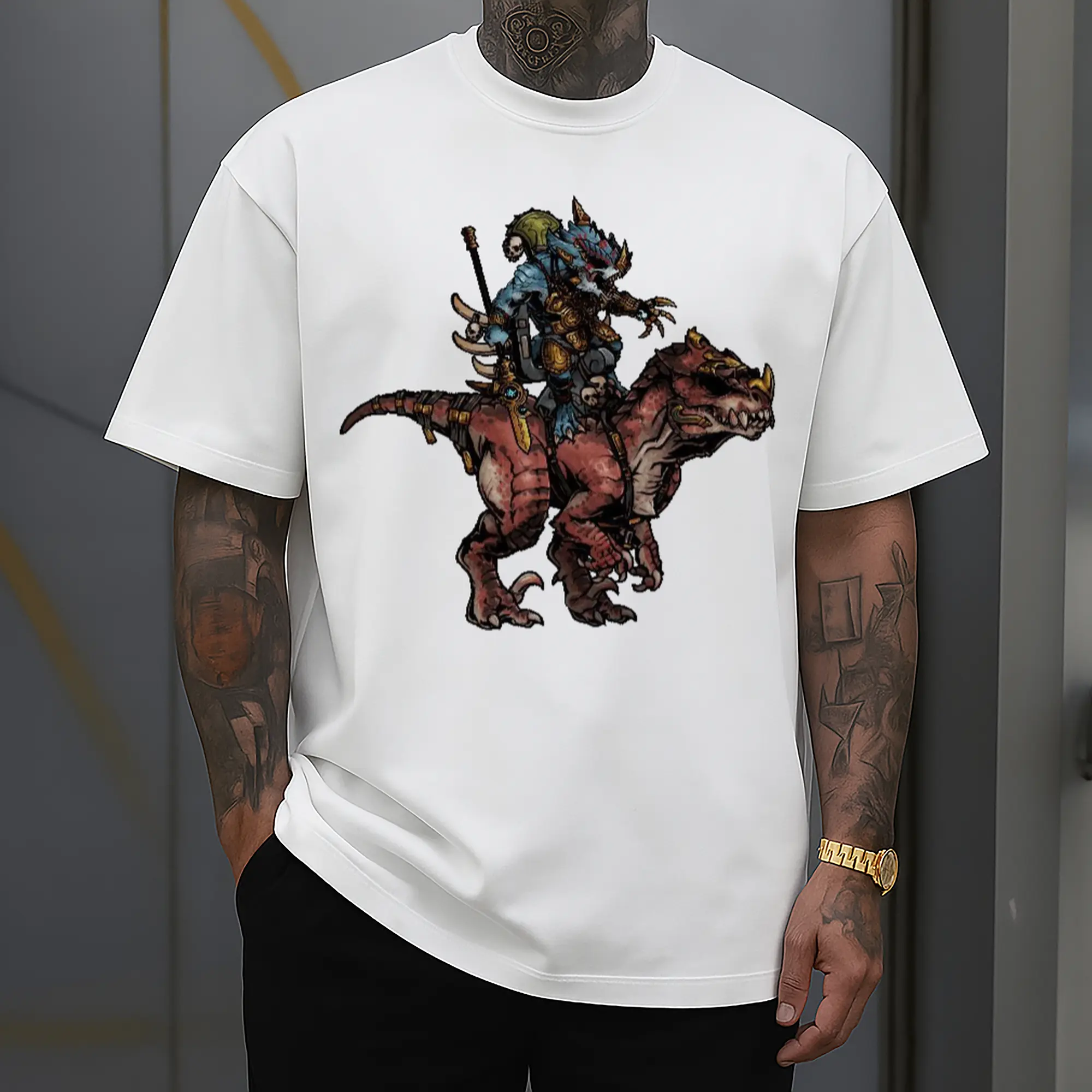 men's total war warhammer Lizardmen t shirt​