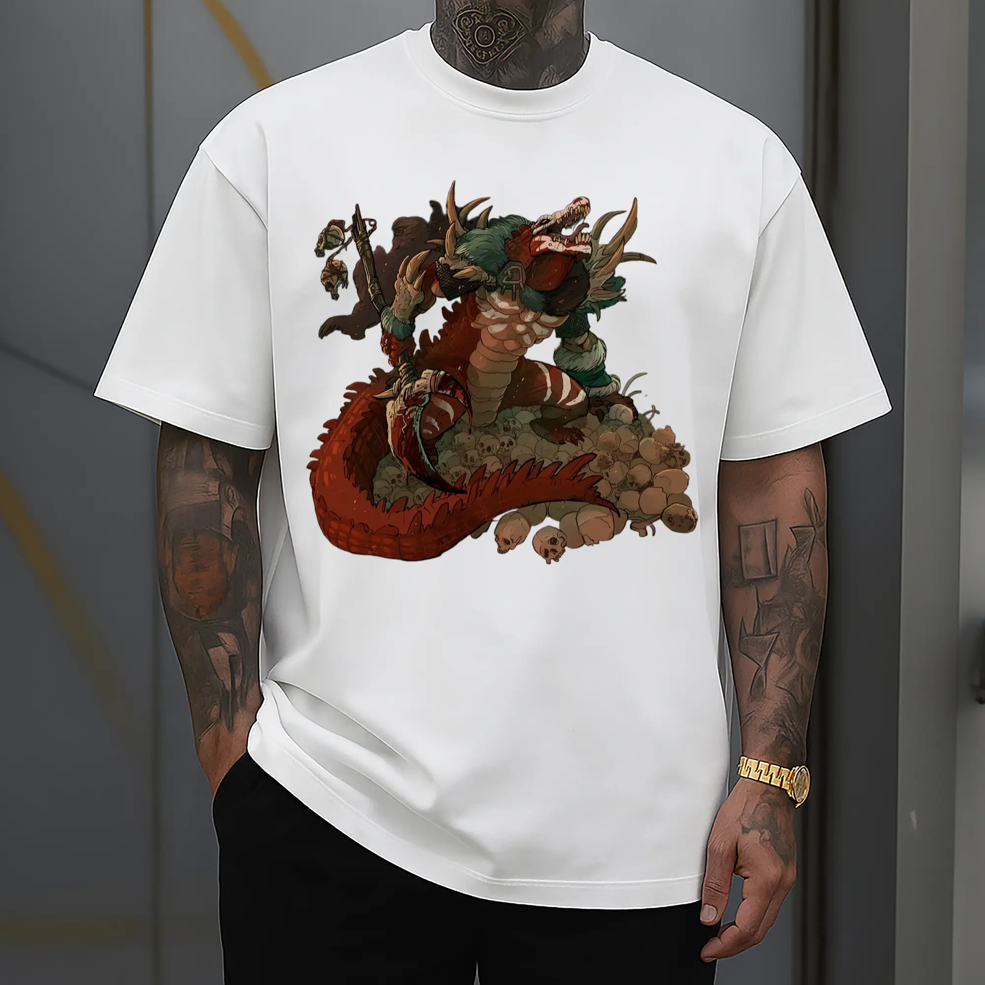 total war warhammer Lizardmen graphic tee