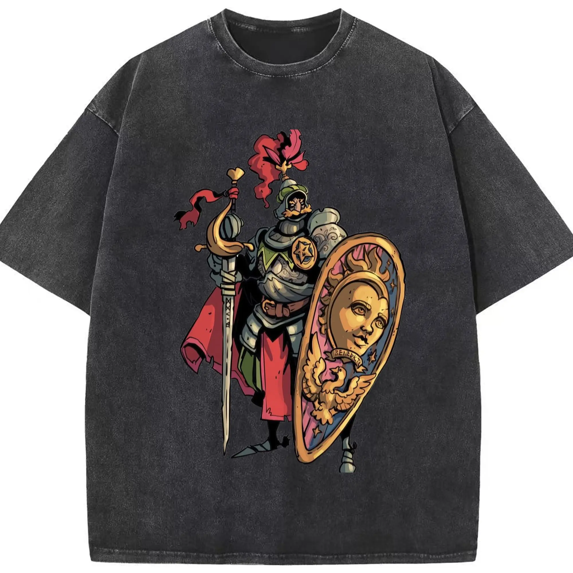Total war warhammer Empire t shirt​ - Washed Vintage Look 230g Cotton Oversized T-Shirt With Front Heat Transfer Print – Soft, Lightweight, Stylish Fit – Comfortable Casual Wear For Sports & Everyday Use