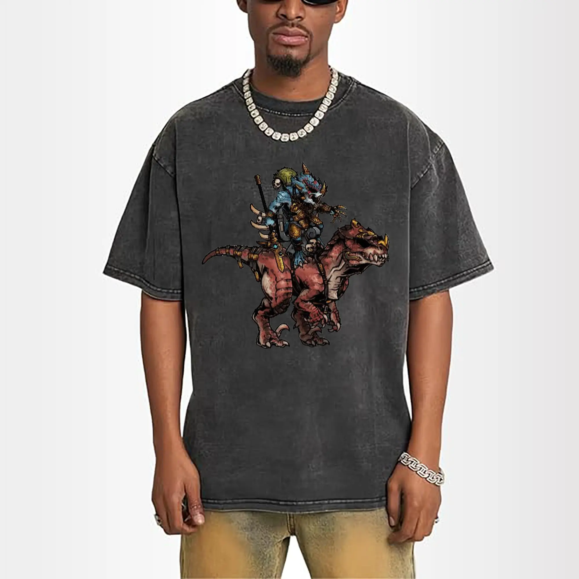 men's total war warhammer Lizardmen t shirt​
